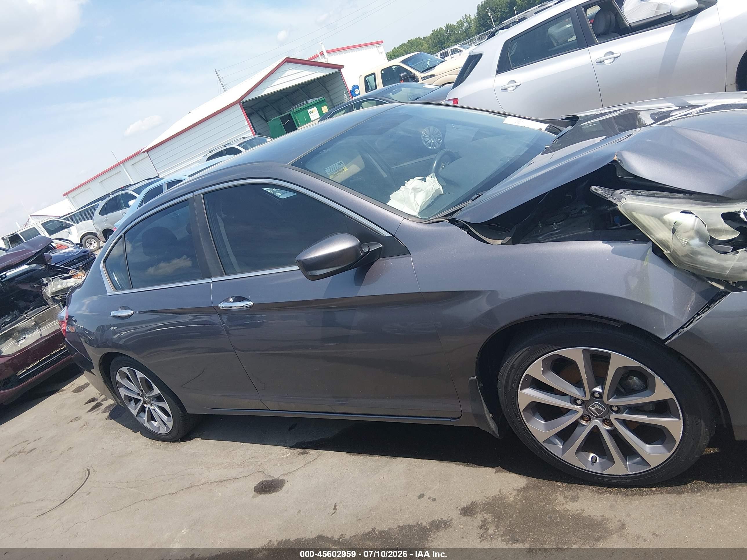 2014 Honda Accord Sport Серый vin: 1HGCR2F54EA083789