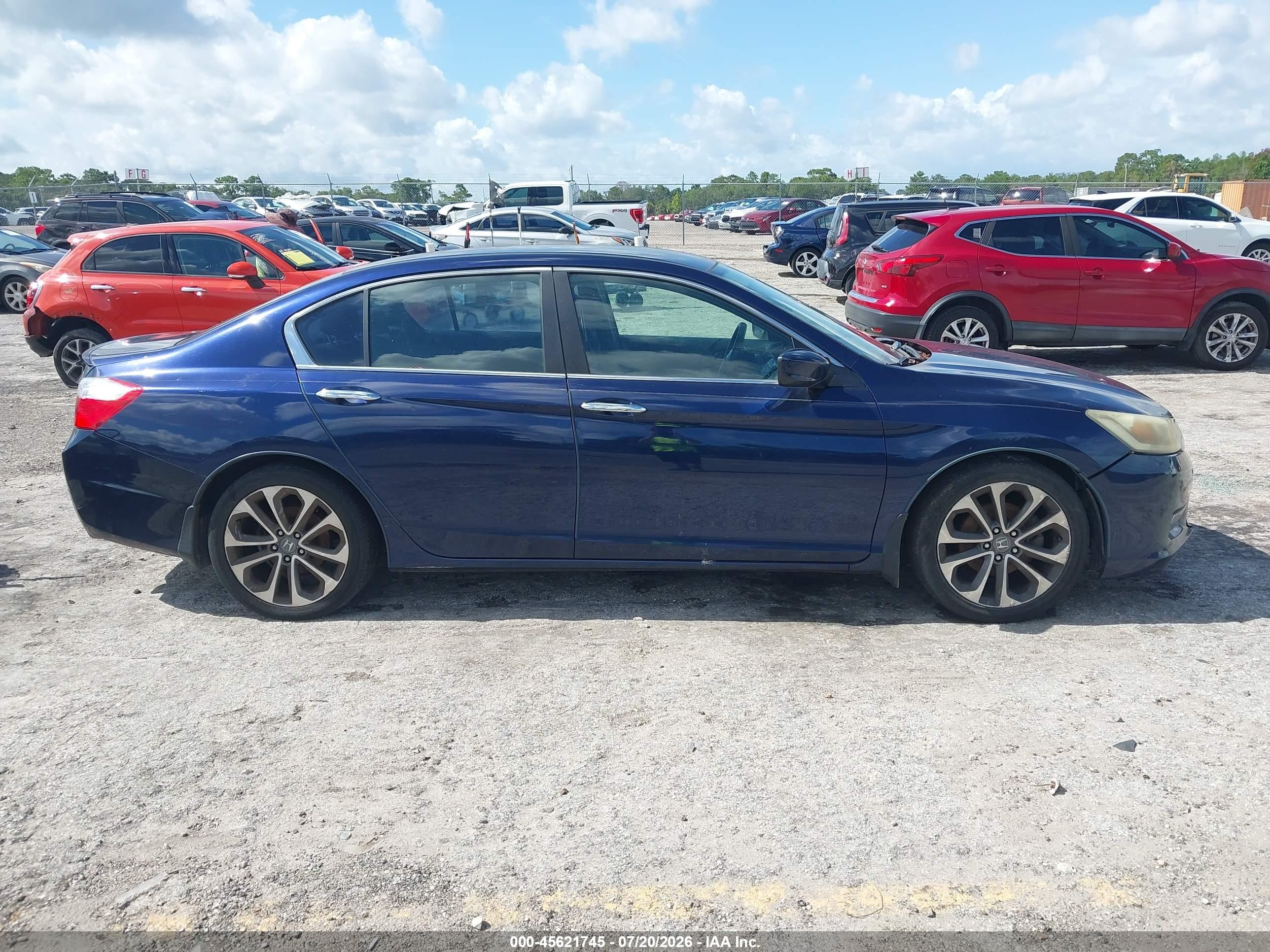 2014 Honda Accord Sport Dark Blue vin: 1HGCR2F54EA124423