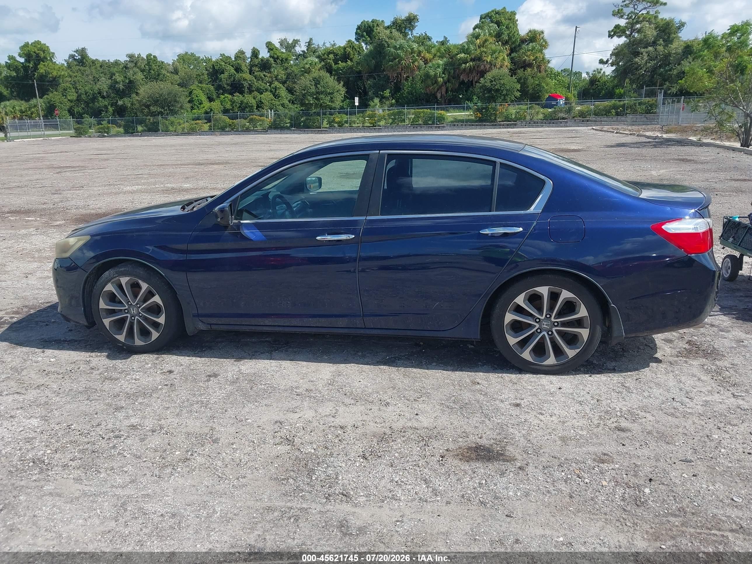 2014 Honda Accord Sport Dark Blue vin: 1HGCR2F54EA124423
