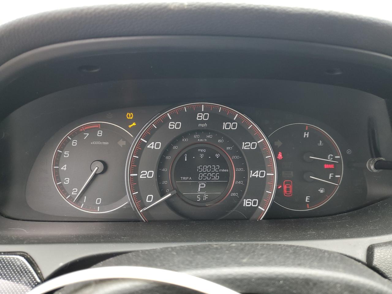 2014 Honda Accord Sport Gray vin: 1HGCR2F54EA156191 Damage: Warning Light - Wrench, On, Unacceptable