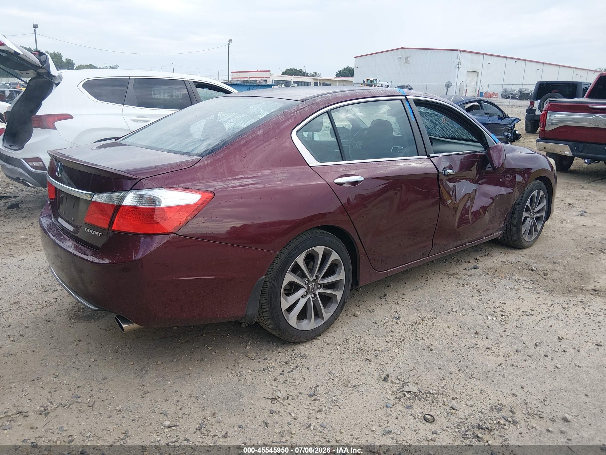 2014 Honda Accord Sport Burgundy vin: 1HGCR2F54EA272930
