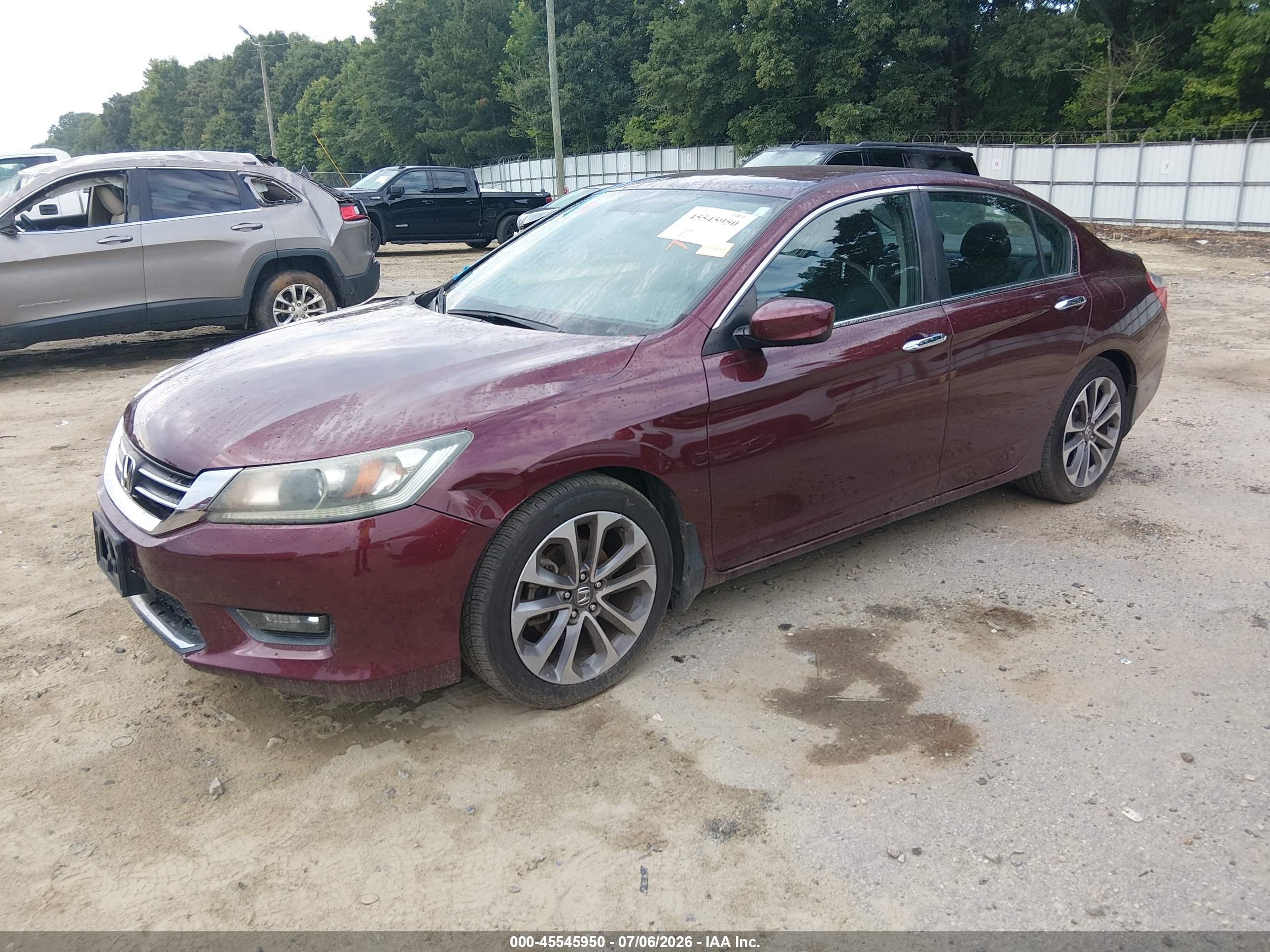 2014 Honda Accord Sport Burgundy vin: 1HGCR2F54EA272930