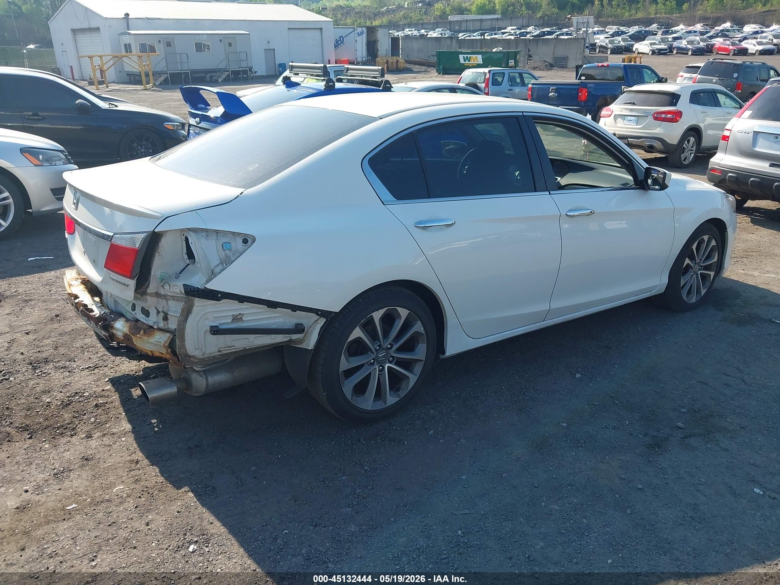 2015 Honda Accord Sport Белый vin: 1HGCR2F54FA020550