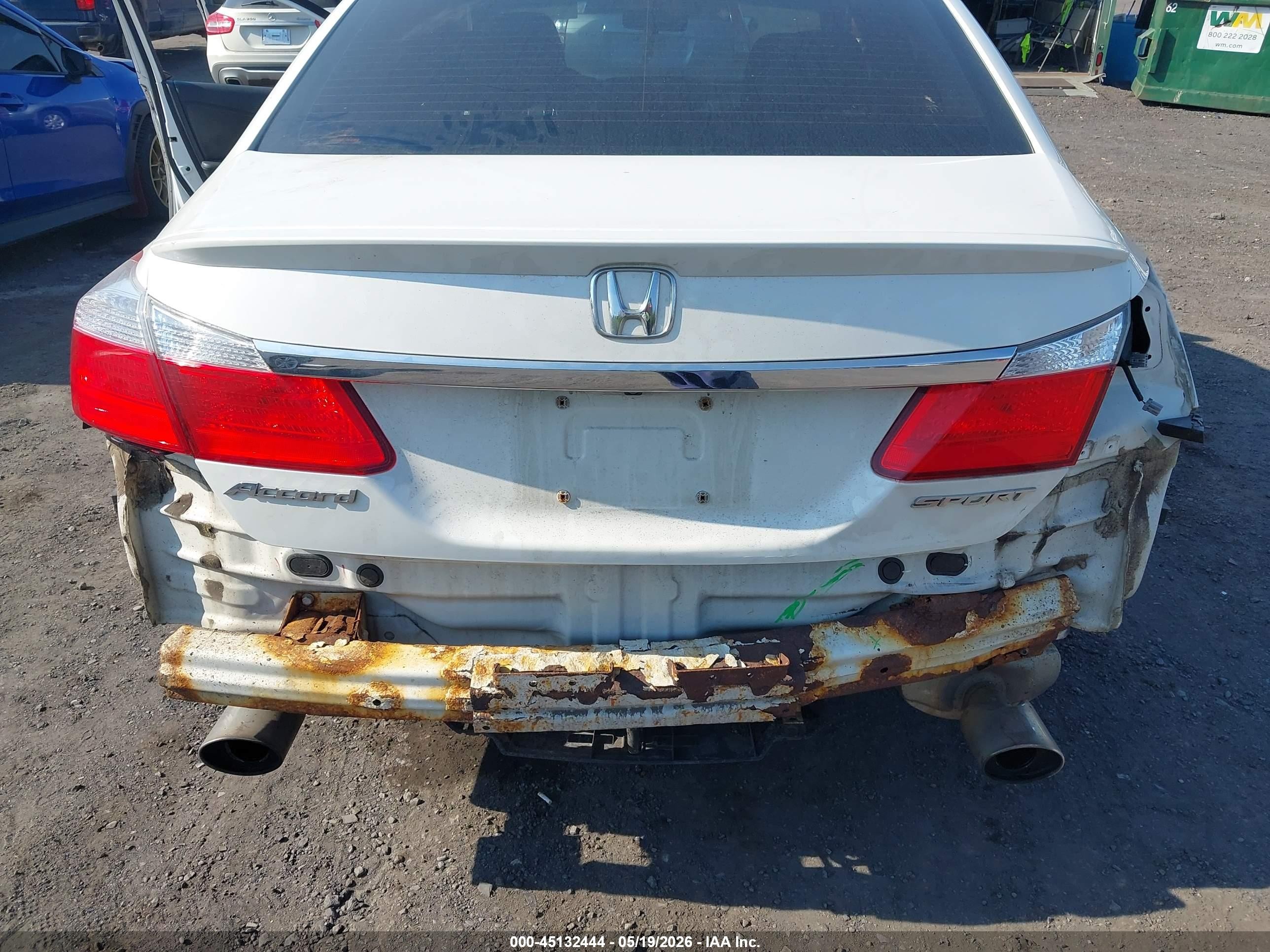 2015 Honda Accord Sport Белый vin: 1HGCR2F54FA020550