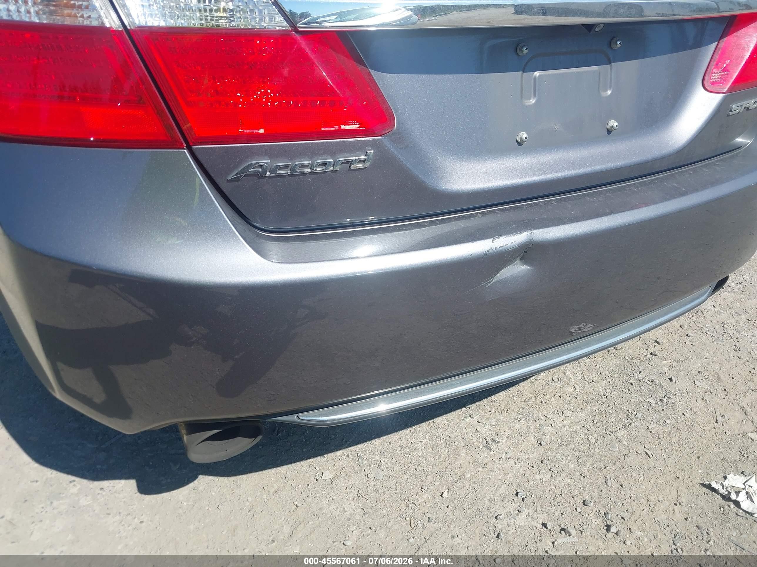 2015 Honda Accord Sport Gray vin: 1HGCR2F54FA023125