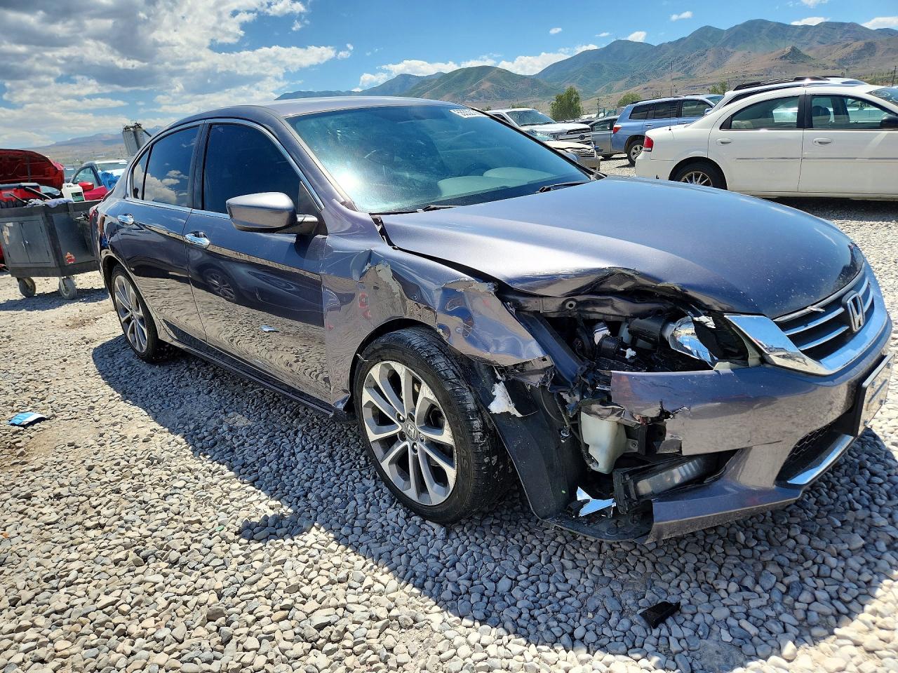 2015 Honda Accord Sport Gray vin: 1HGCR2F54FA109096