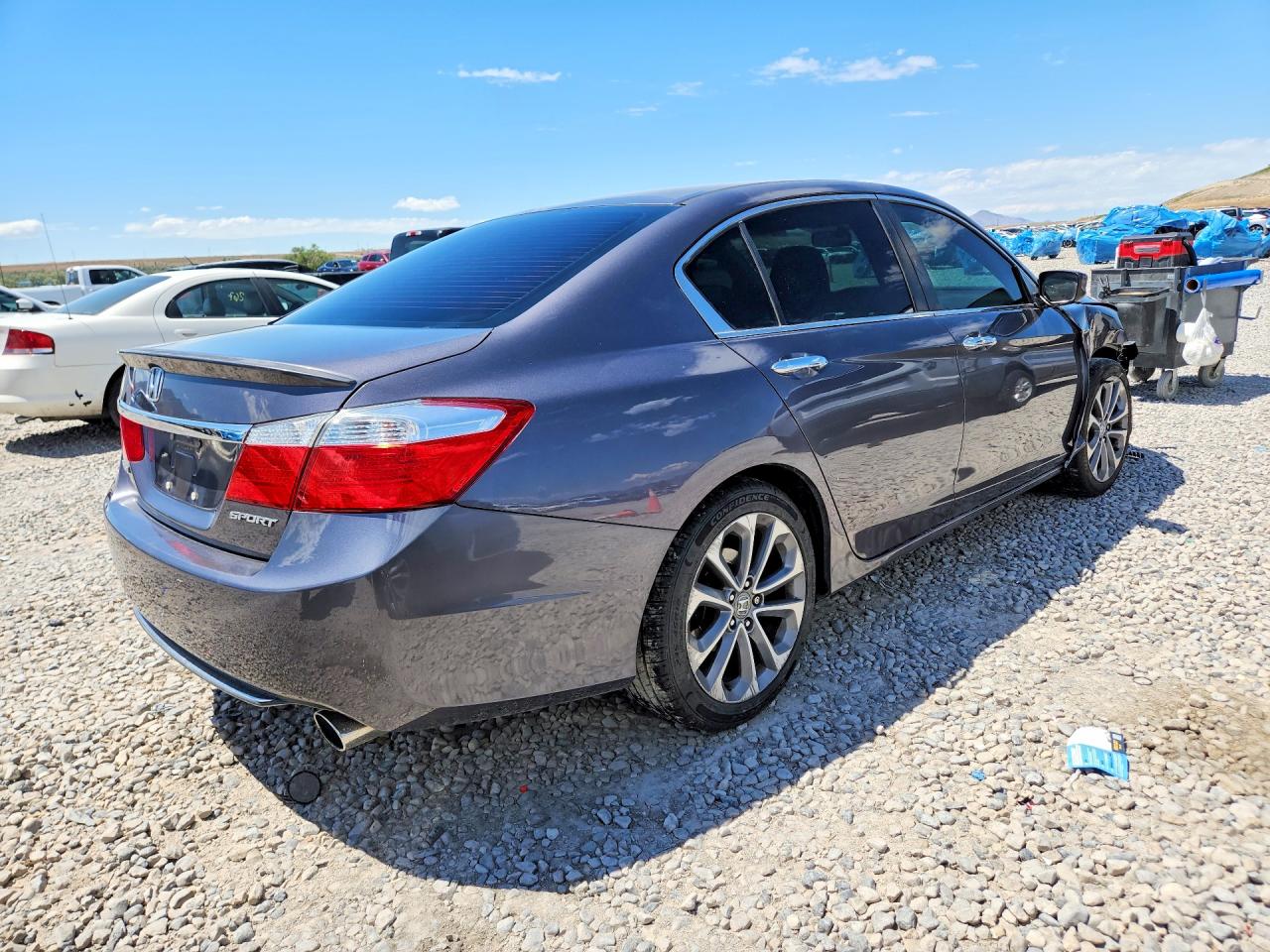 2015 Honda Accord Sport Gray vin: 1HGCR2F54FA109096