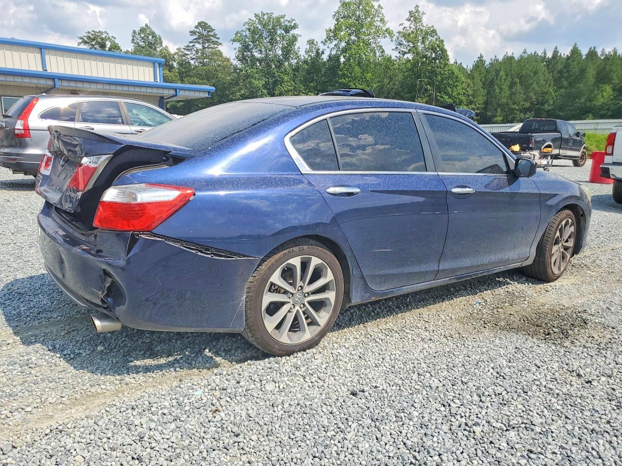 2015 Honda Accord Sport Синий vin: 1HGCR2F54FA142664