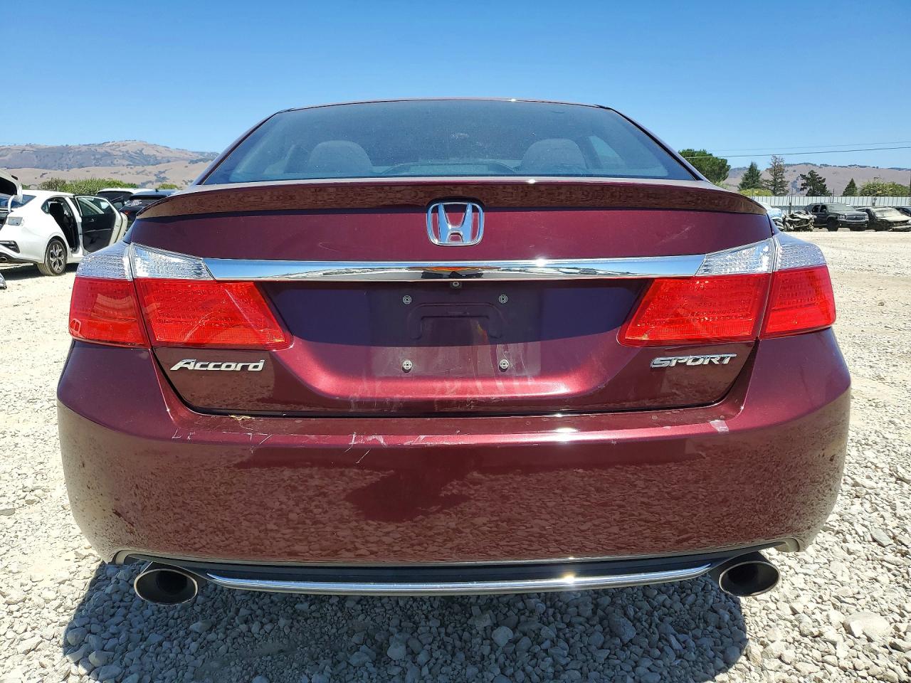 2015 Honda Accord Sport Burgundy vin: 1HGCR2F54FA152983