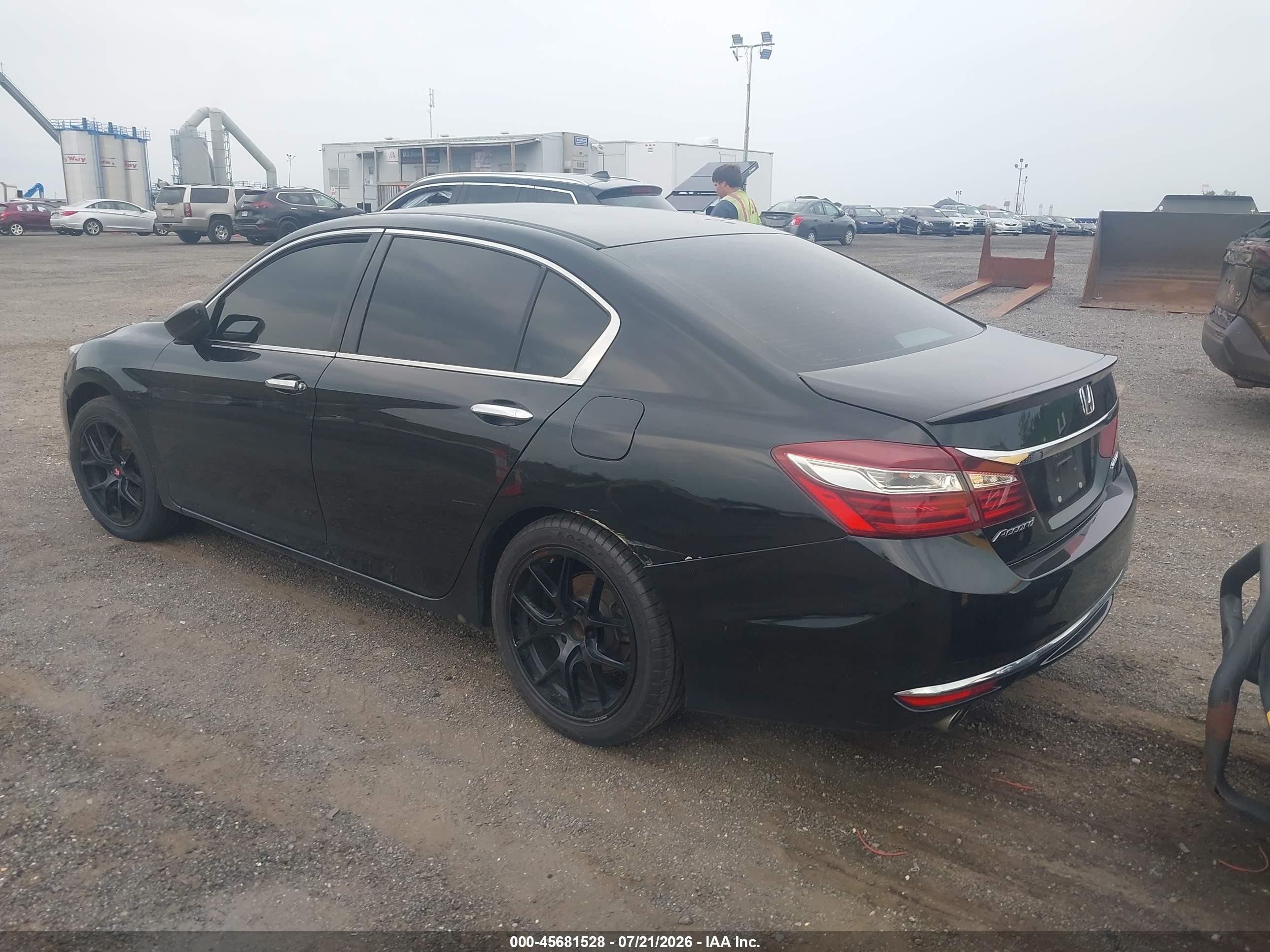 2015 Honda Accord Sport Black vin: 1HGCR2F54FA165801
