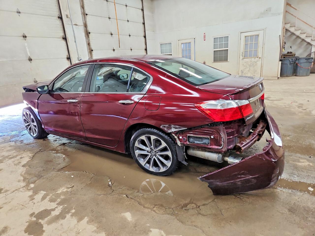 2015 Honda Accord Sport Burgundy vin: 1HGCR2F54FA166141