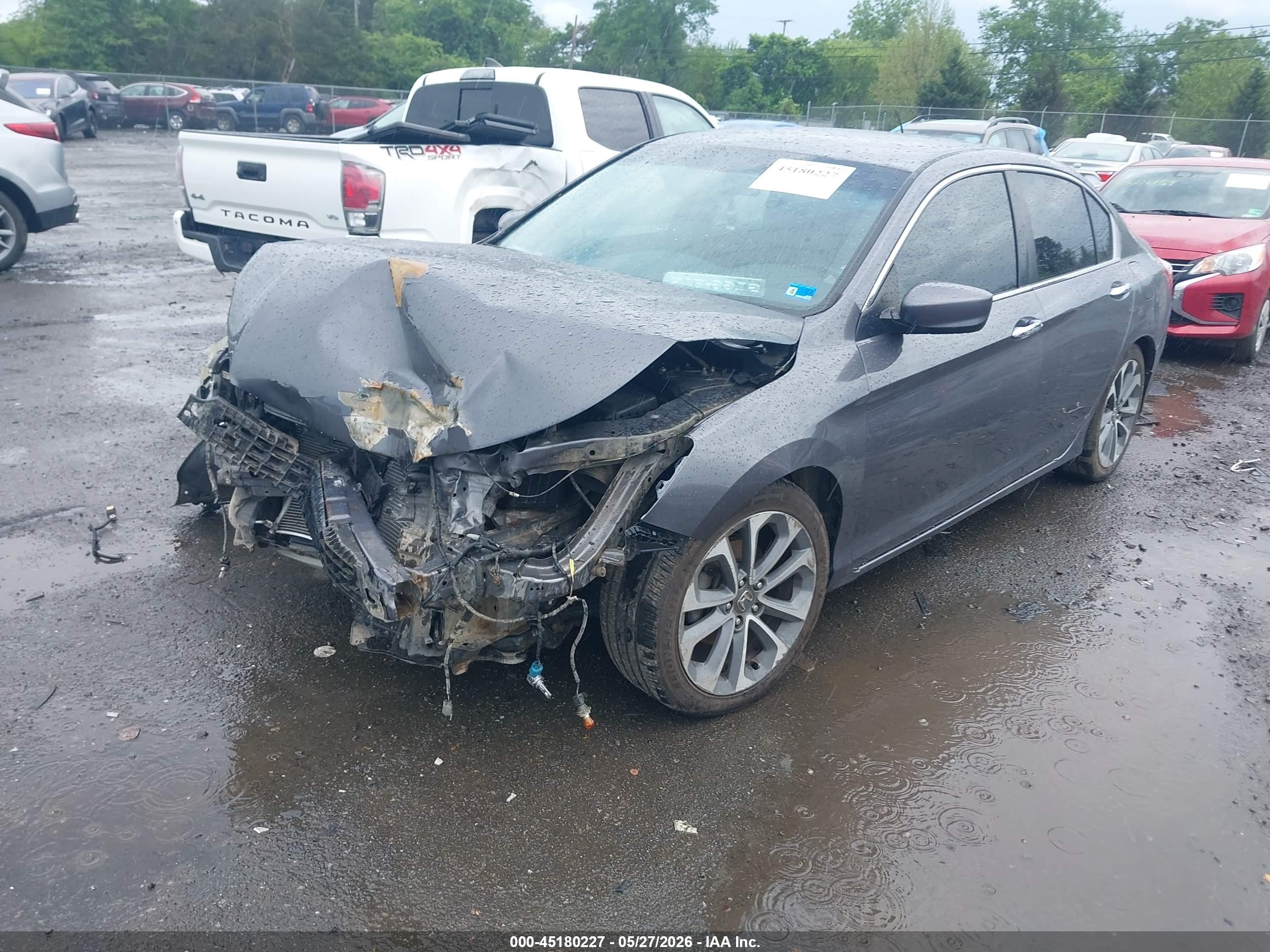 2015 Honda Accord Sport Серый vin: 1HGCR2F54FA236608