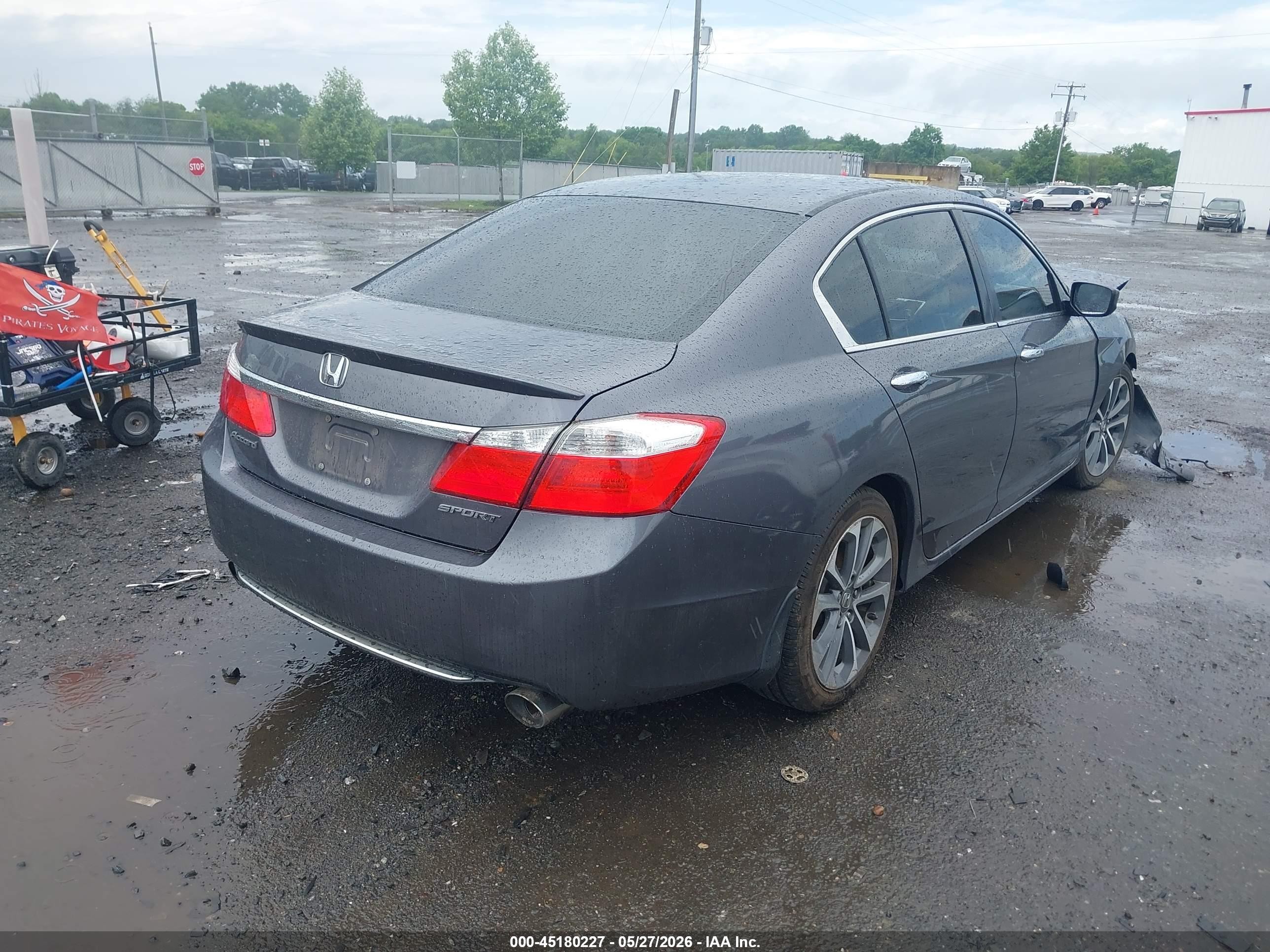 2015 Honda Accord Sport Серый vin: 1HGCR2F54FA236608