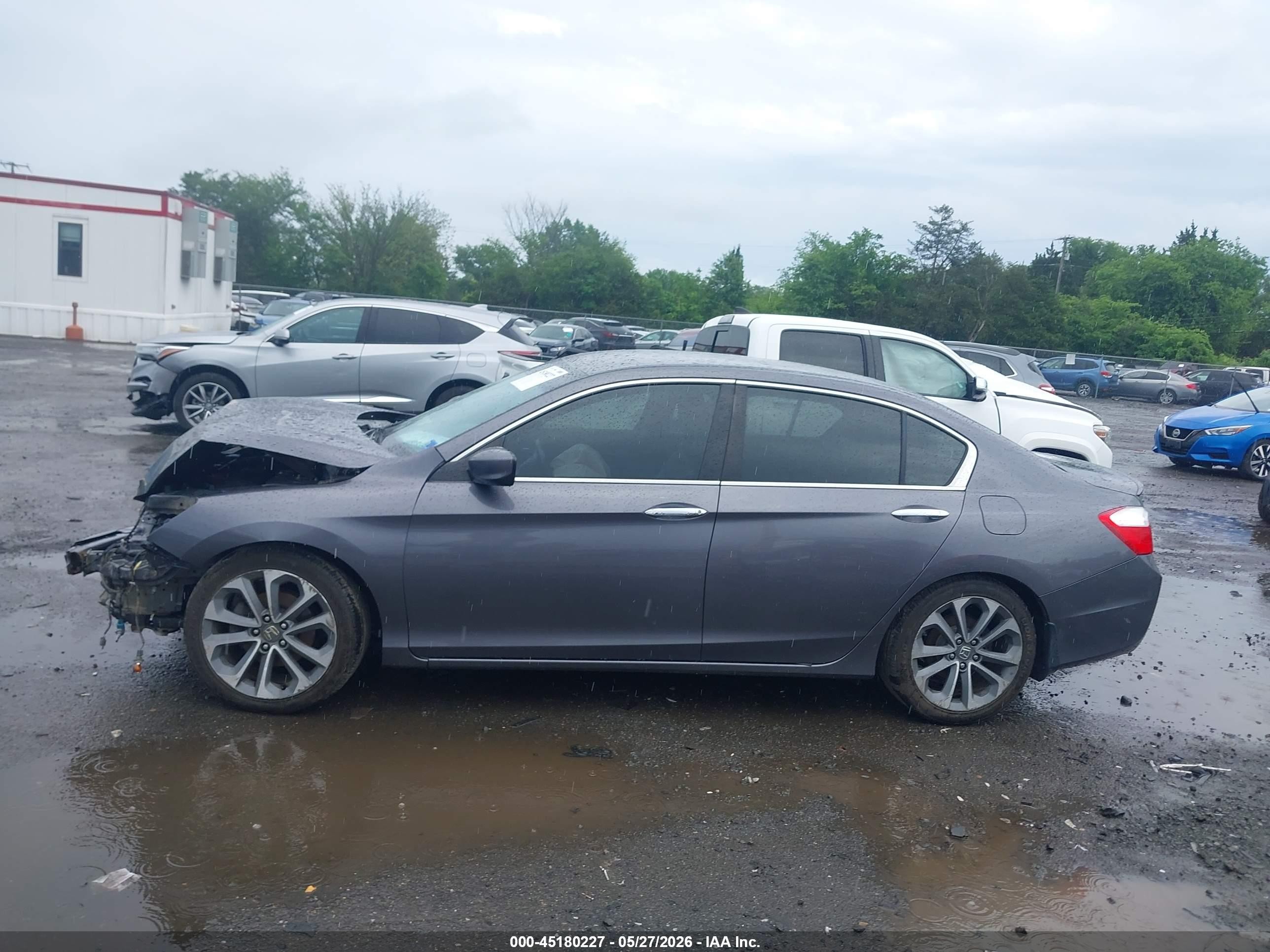 2015 Honda Accord Sport Серый vin: 1HGCR2F54FA236608