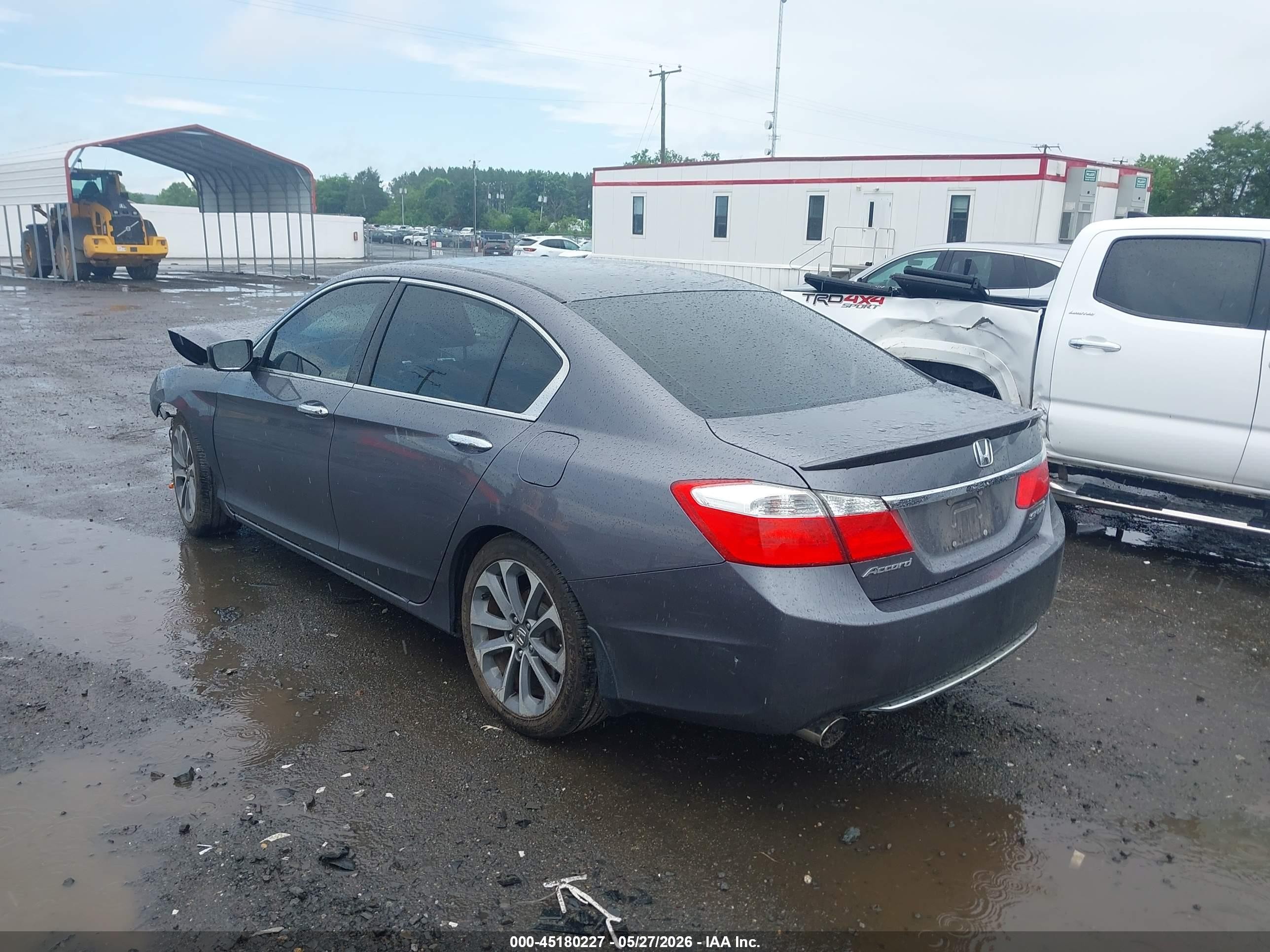 2015 Honda Accord Sport Серый vin: 1HGCR2F54FA236608