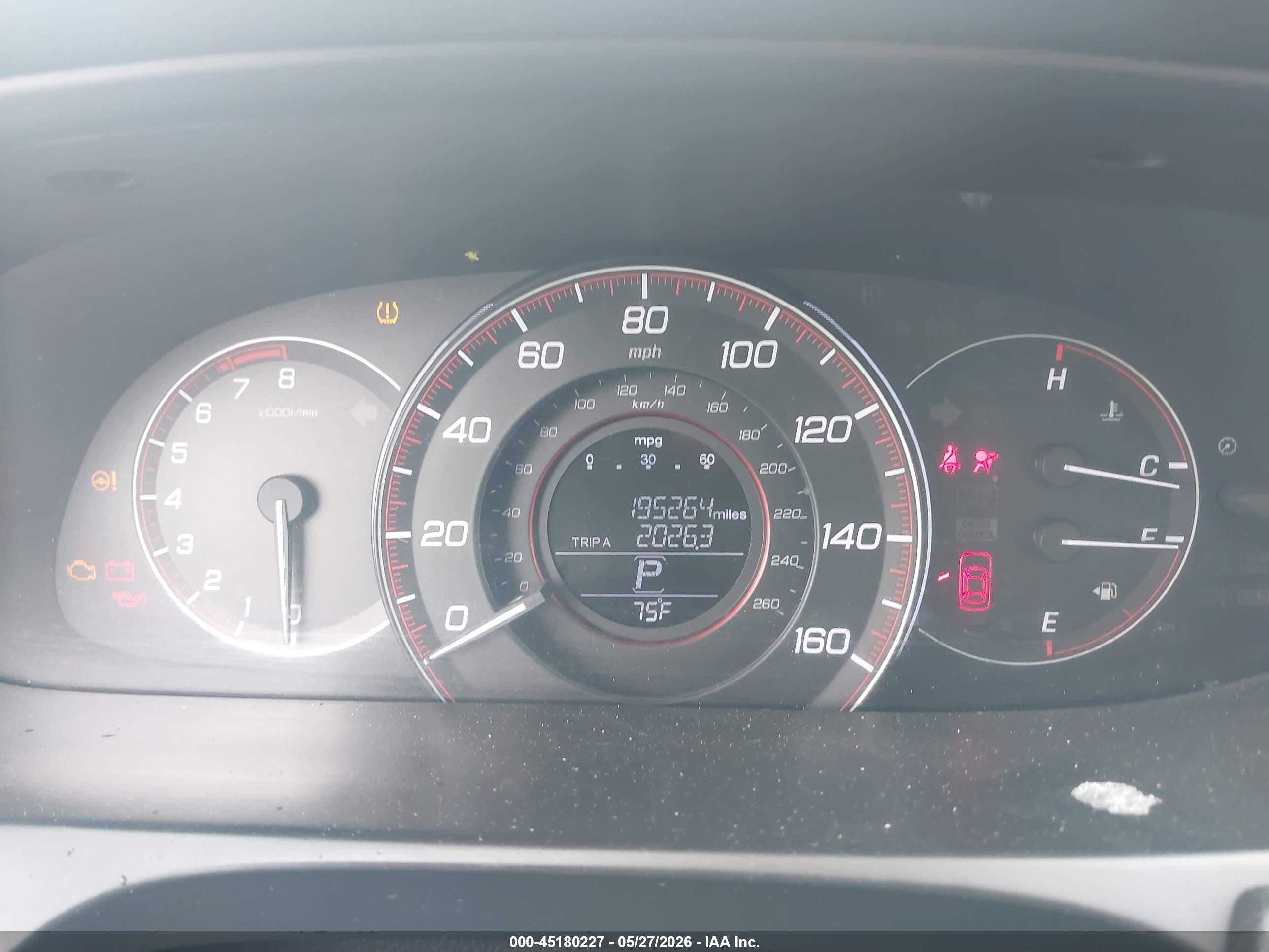 2015 Honda Accord Sport Серый vin: 1HGCR2F54FA236608