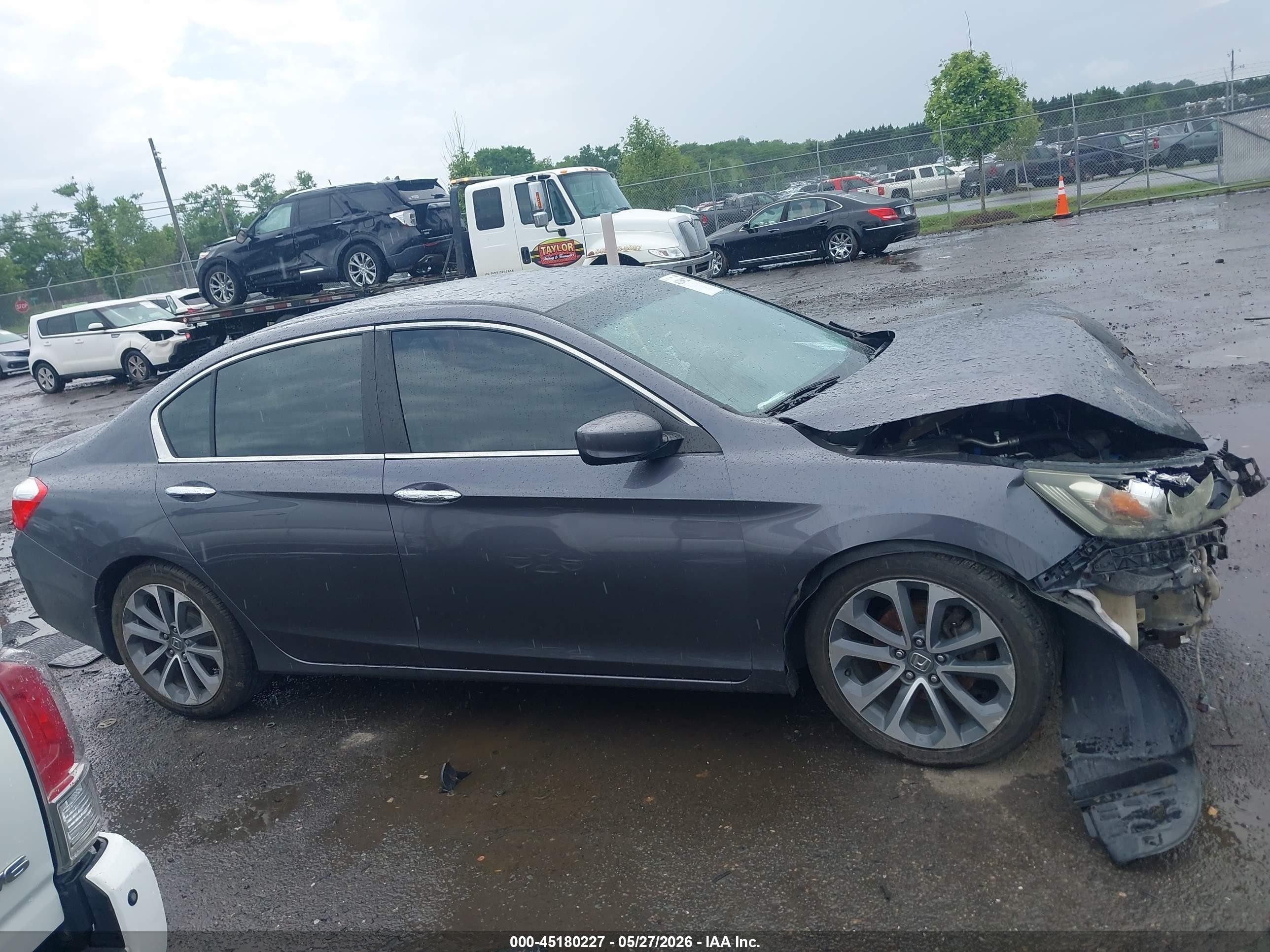 2015 Honda Accord Sport Серый vin: 1HGCR2F54FA236608
