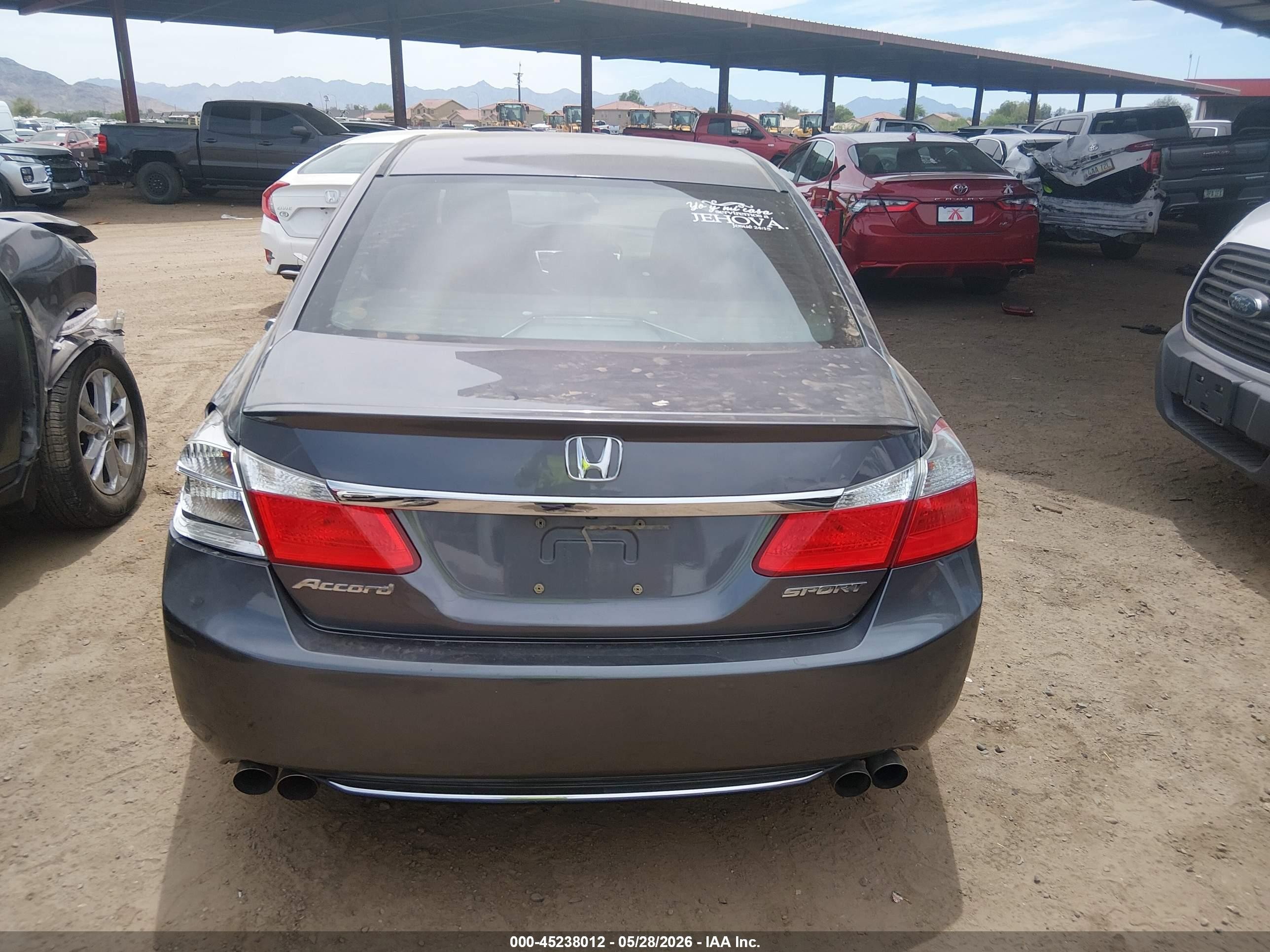 2015 Honda Accord Sport Gray vin: 1HGCR2F54FA244482