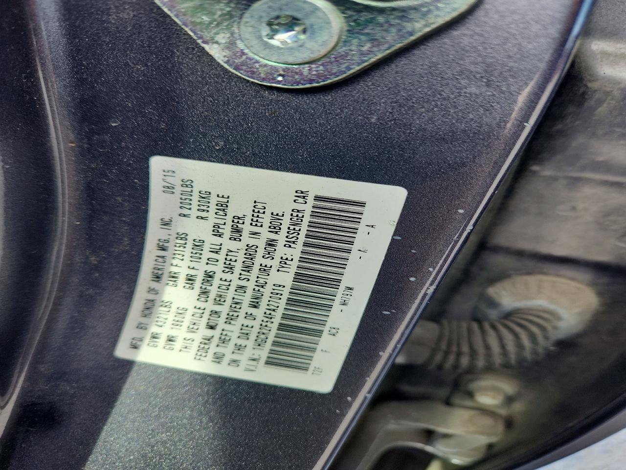 2015 Honda Accord Sport Gray vin: 1HGCR2F54FA270919