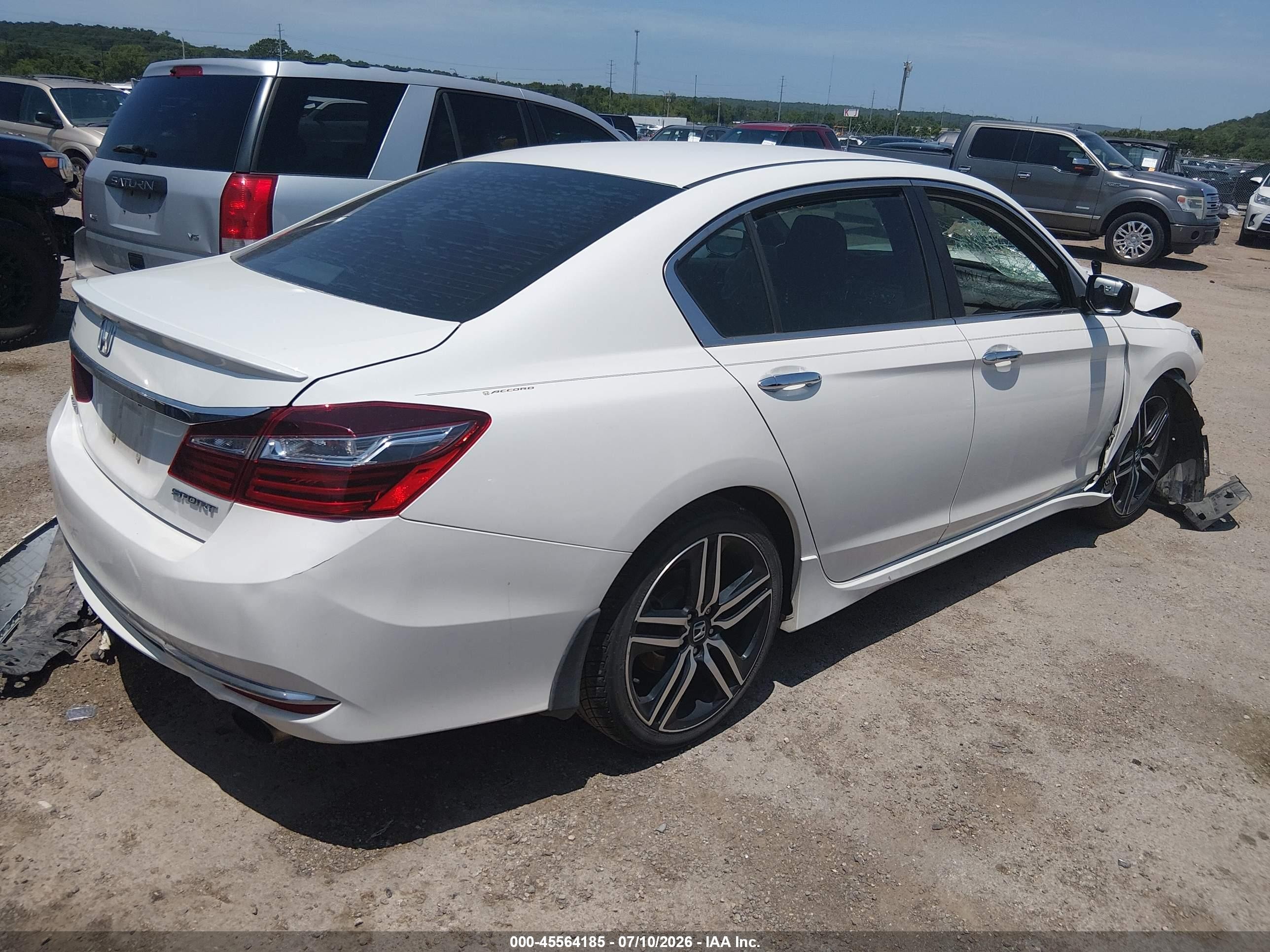2017 Honda Accord Sport White vin: 1HGCR2F54HA187266