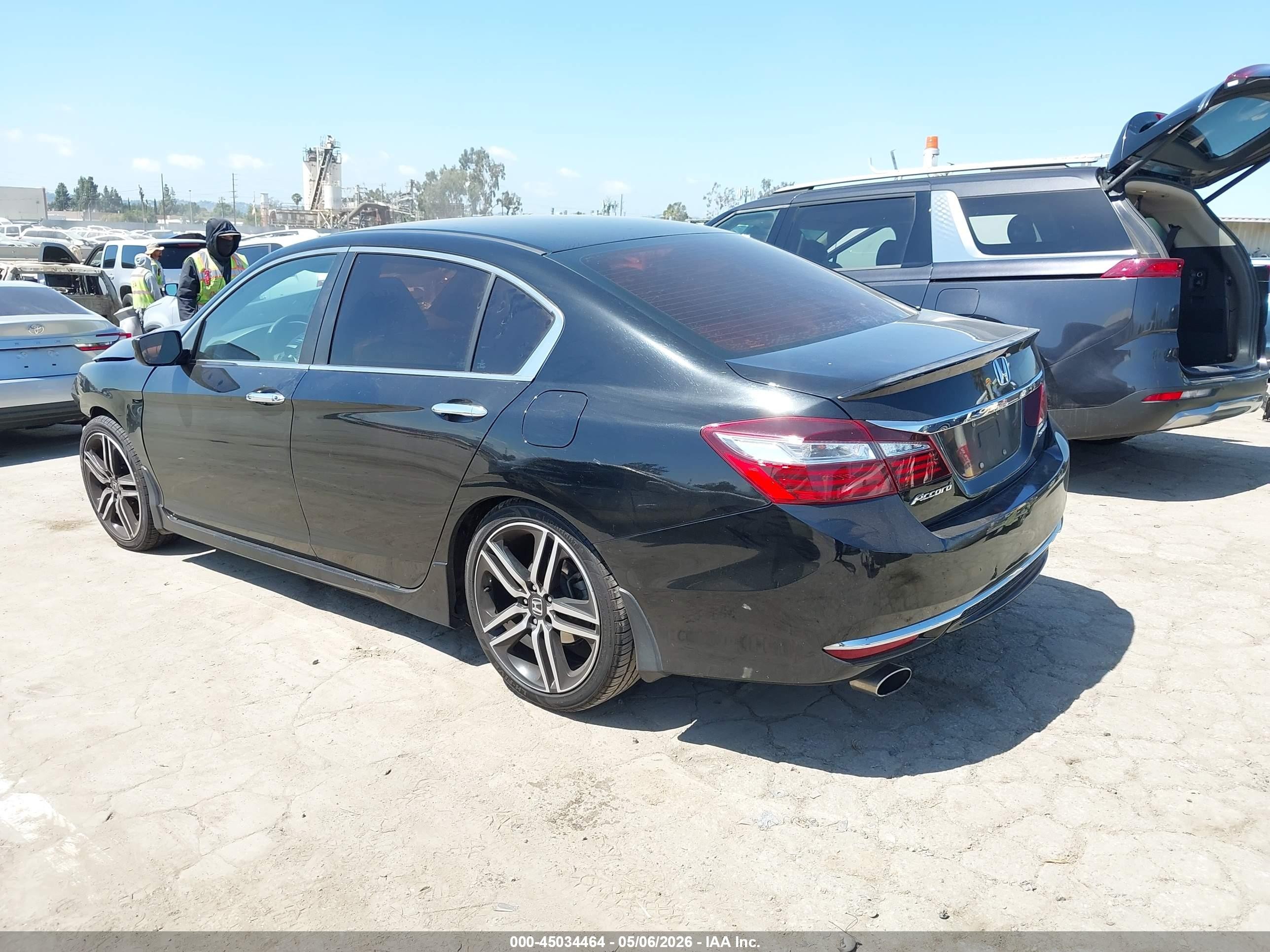 2017 Honda Accord Sport Черный vin: 1HGCR2F54HA279512