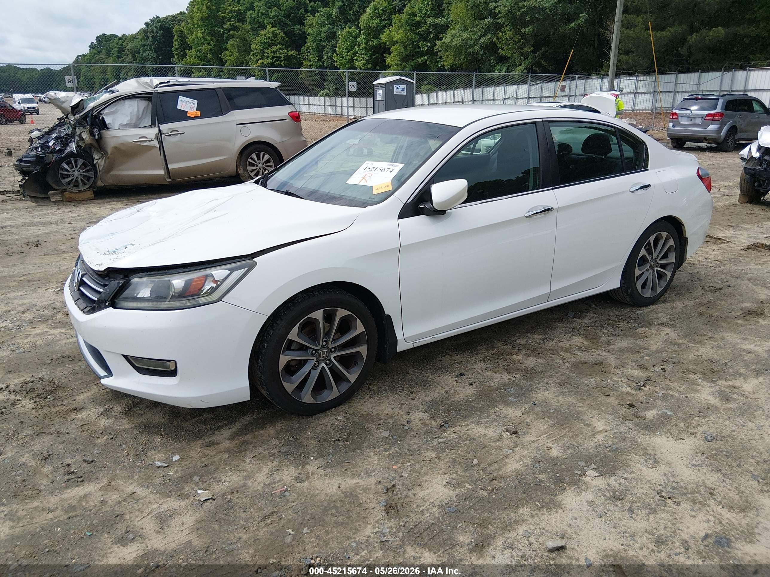 2013 Honda Accord Sport Белый vin: 1HGCR2F55DA045275