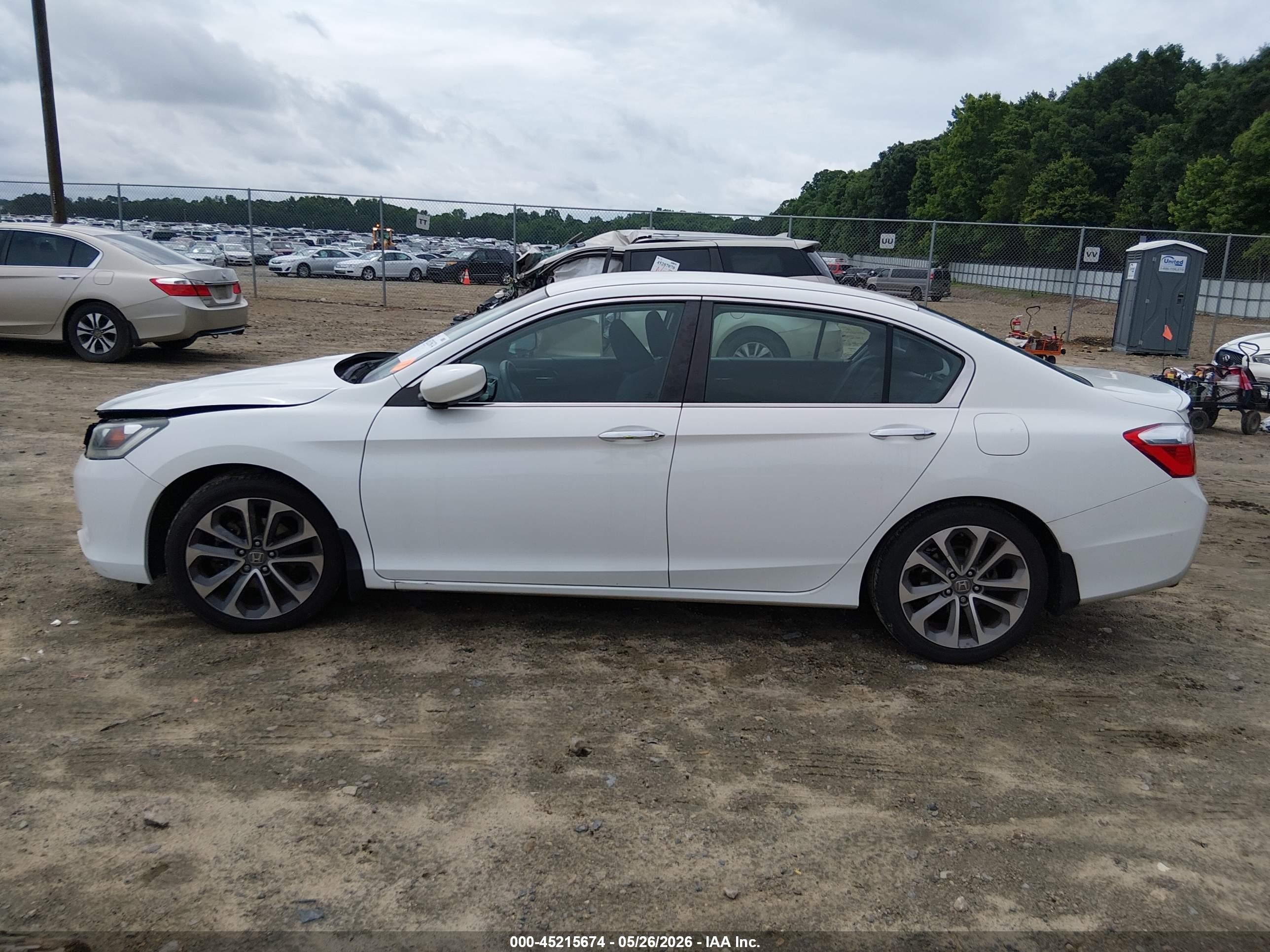 2013 Honda Accord Sport Белый vin: 1HGCR2F55DA045275
