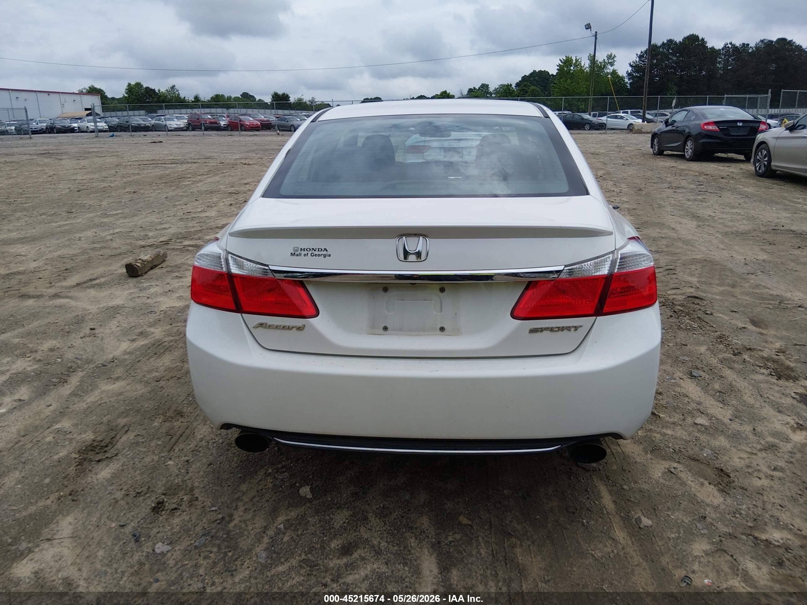 2013 Honda Accord Sport Белый vin: 1HGCR2F55DA045275