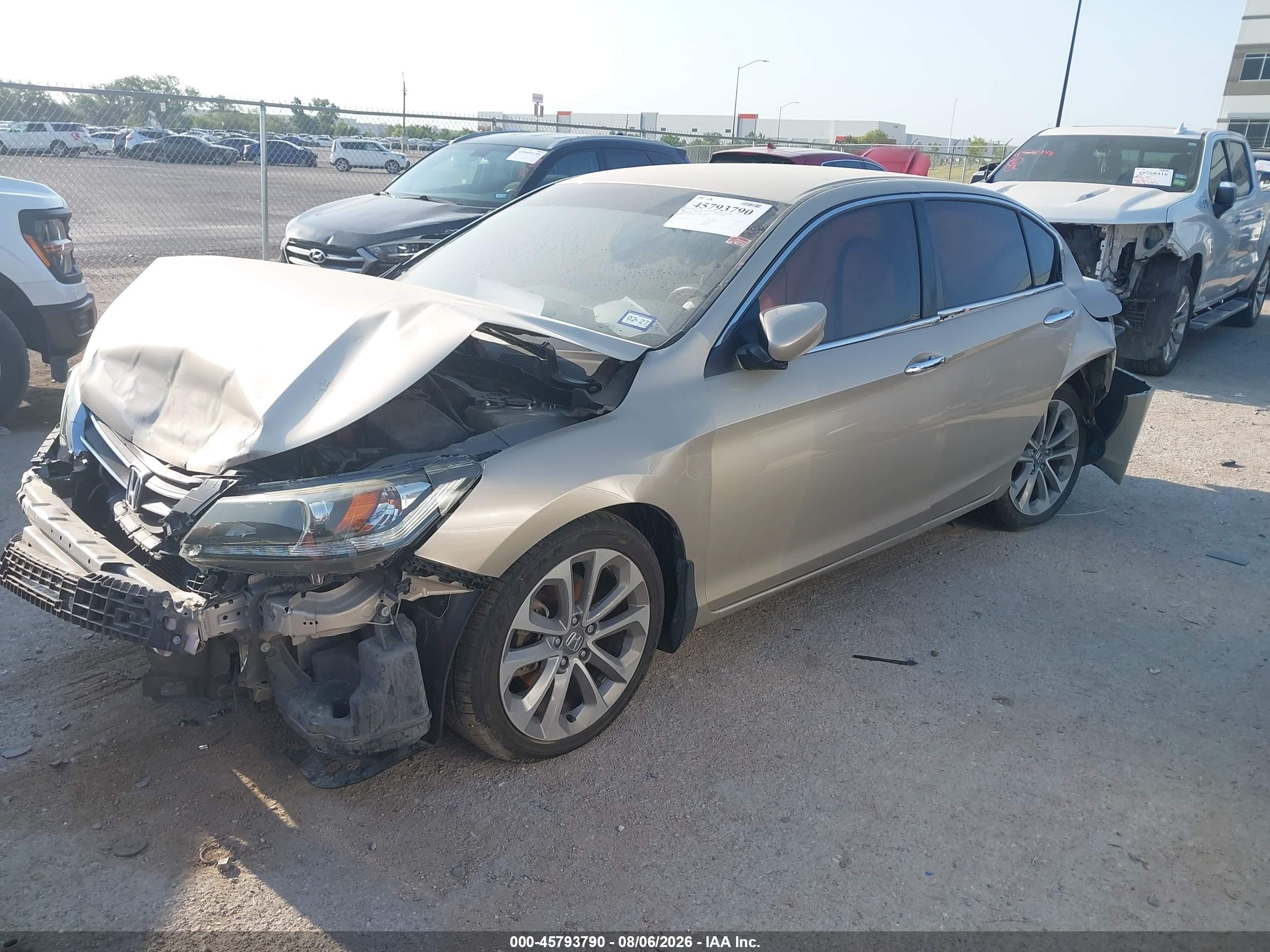 2013 Honda Accord Sport Бежевый vin: 1HGCR2F55DA075604