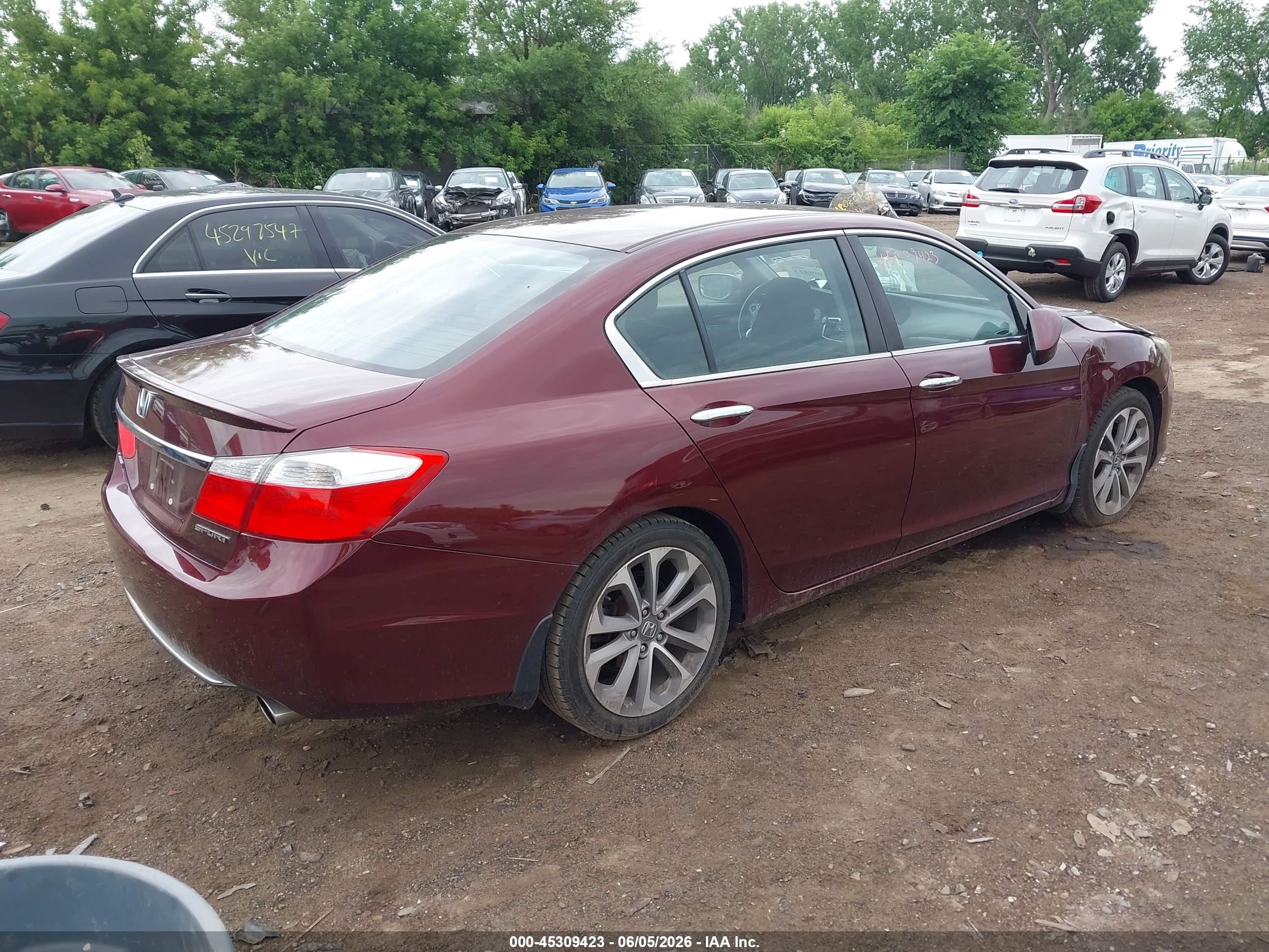 2013 Honda Accord Sport Red vin: 1HGCR2F55DA099272