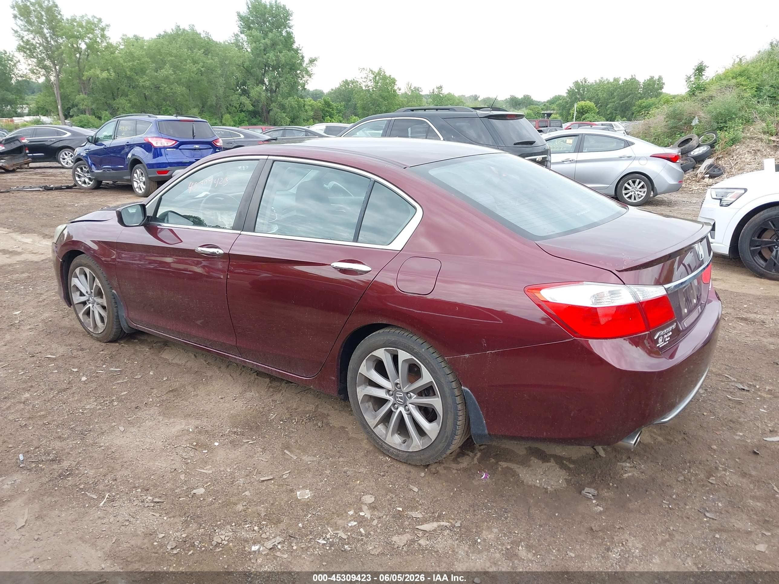 2013 Honda Accord Sport Red vin: 1HGCR2F55DA099272
