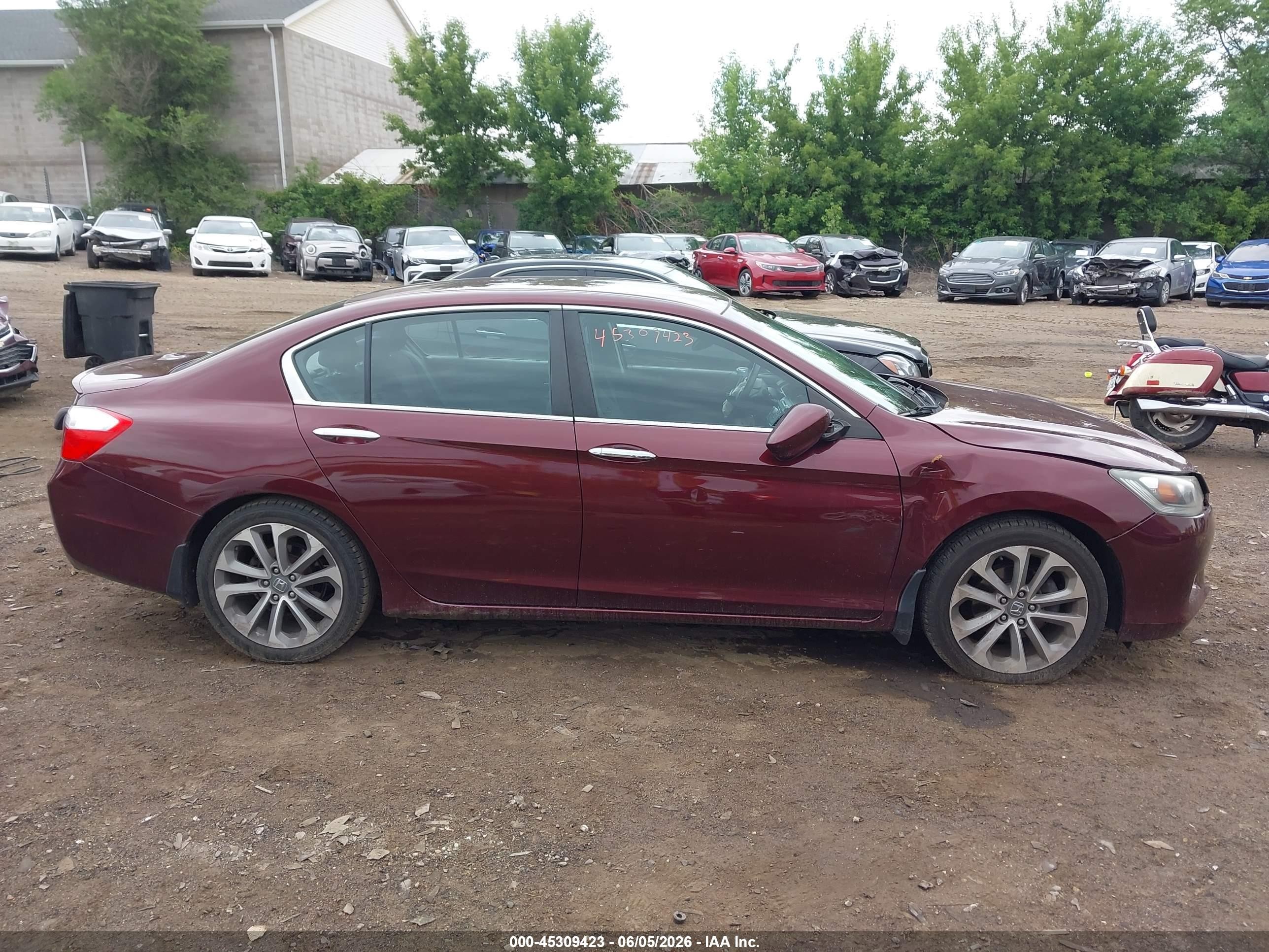 2013 Honda Accord Sport Red vin: 1HGCR2F55DA099272