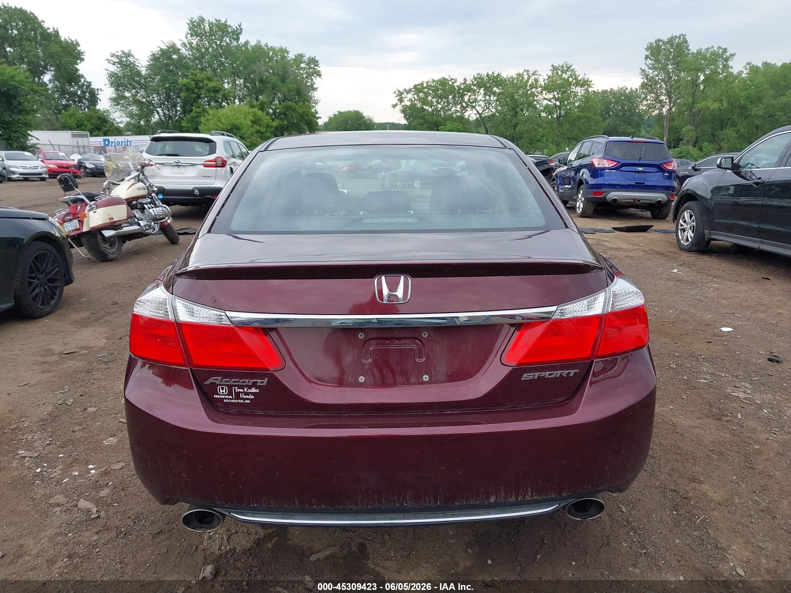 2013 Honda Accord Sport Red vin: 1HGCR2F55DA099272