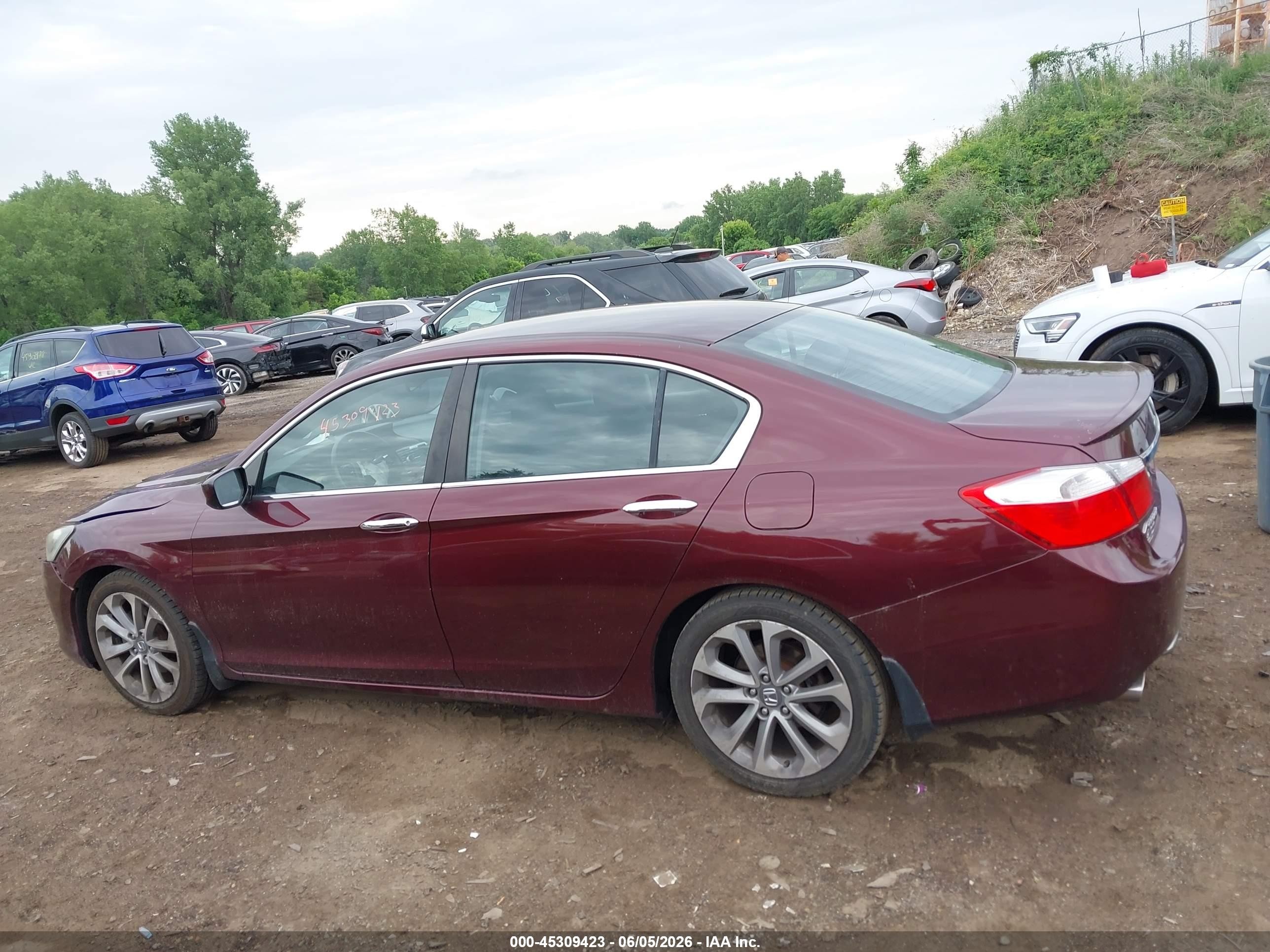 2013 Honda Accord Sport Red vin: 1HGCR2F55DA099272