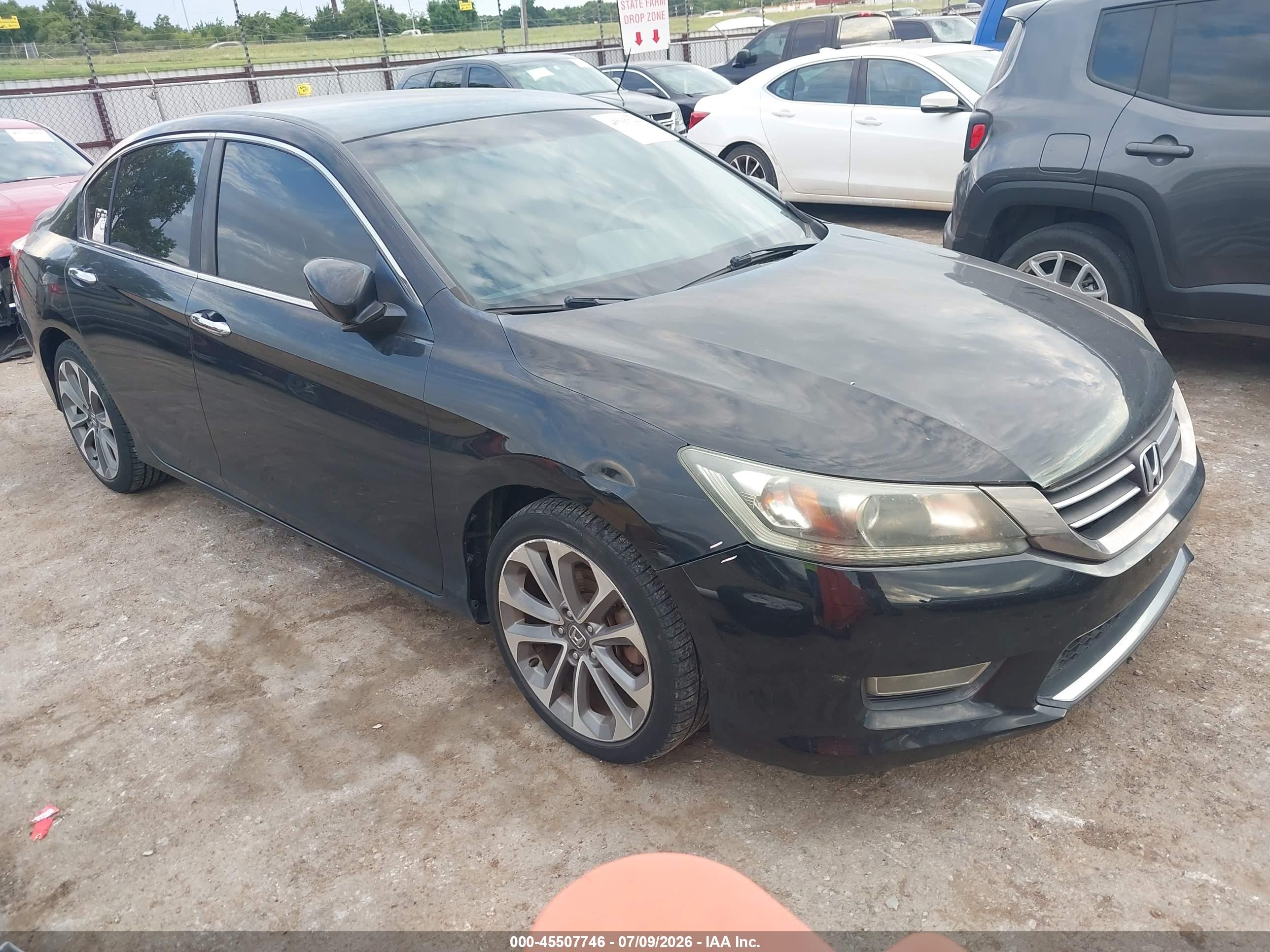 2013 Honda Accord Sport Black vin: 1HGCR2F55DA105913