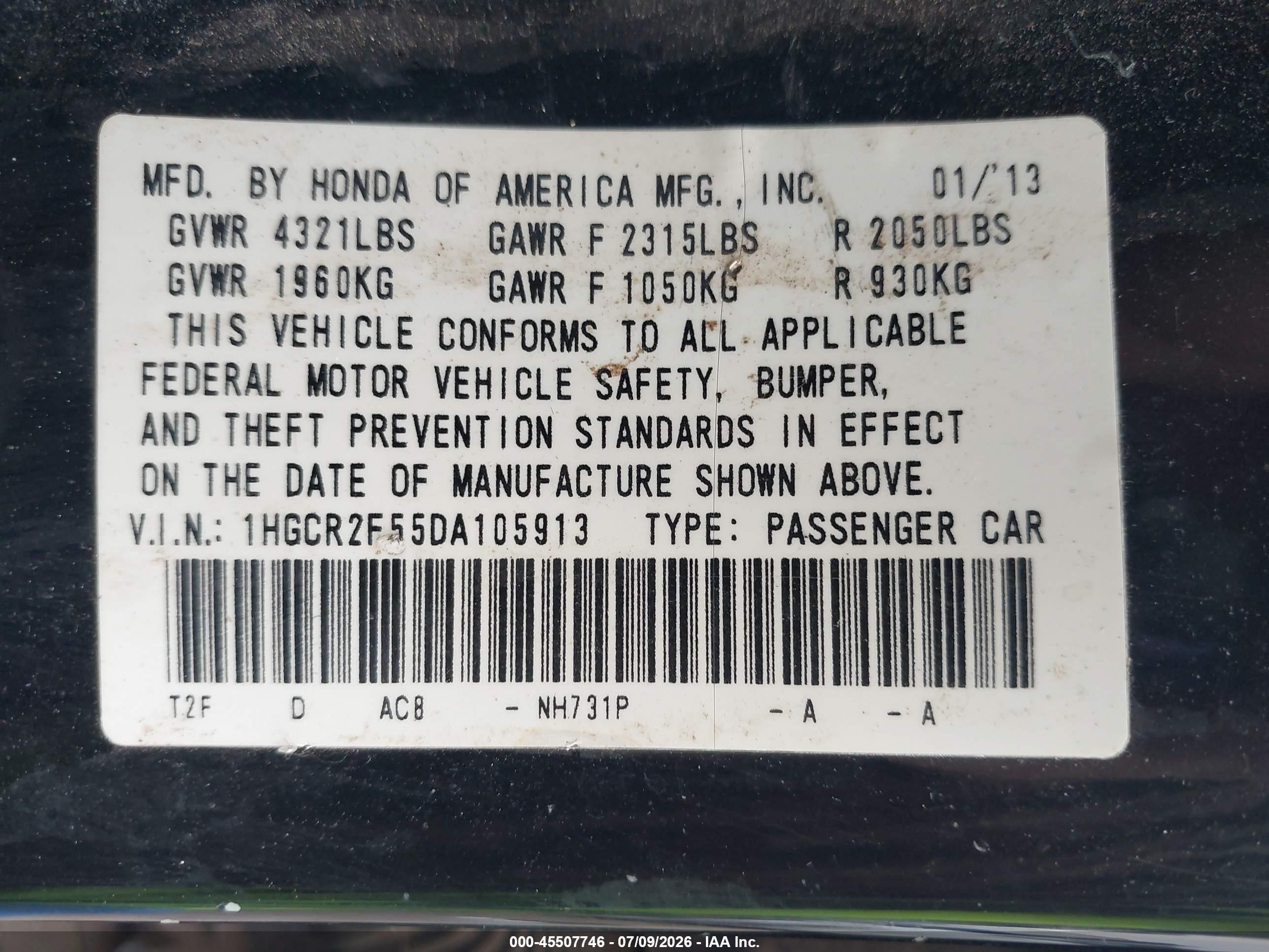 2013 Honda Accord Sport Black vin: 1HGCR2F55DA105913