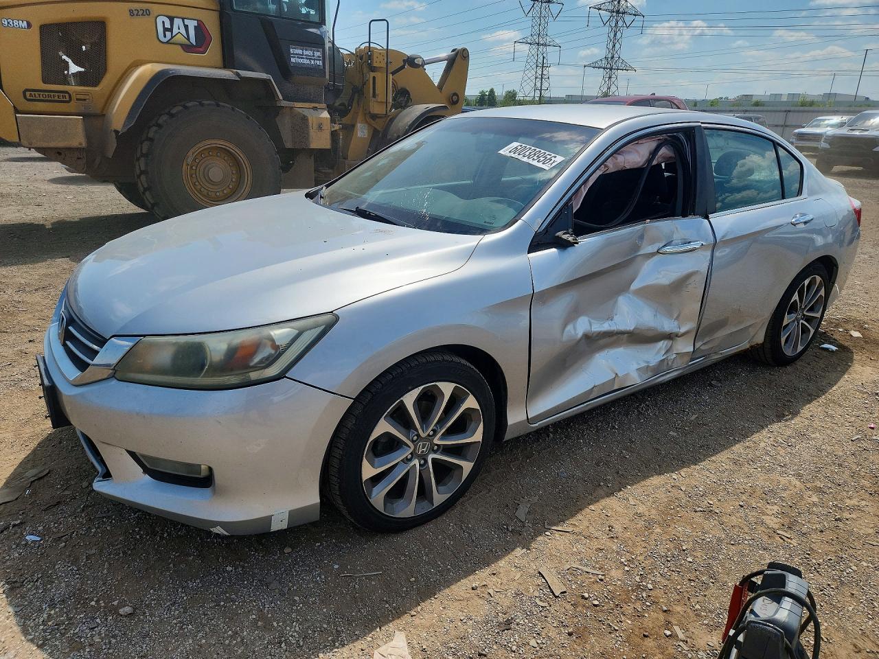 2013 Honda Accord Sport Silver vin: 1HGCR2F55DA143447