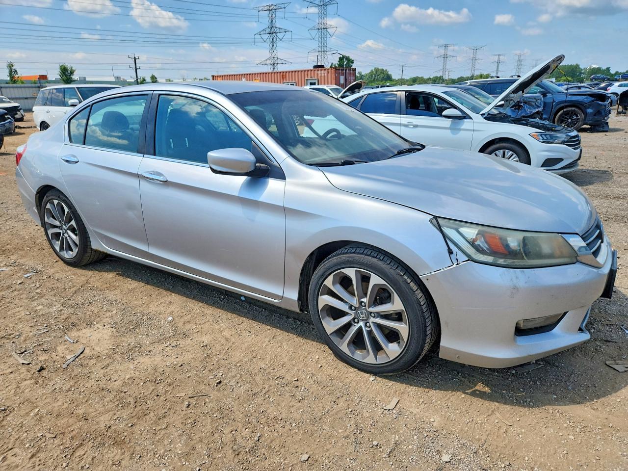 2013 Honda Accord Sport Серебряный vin: 1HGCR2F55DA143447