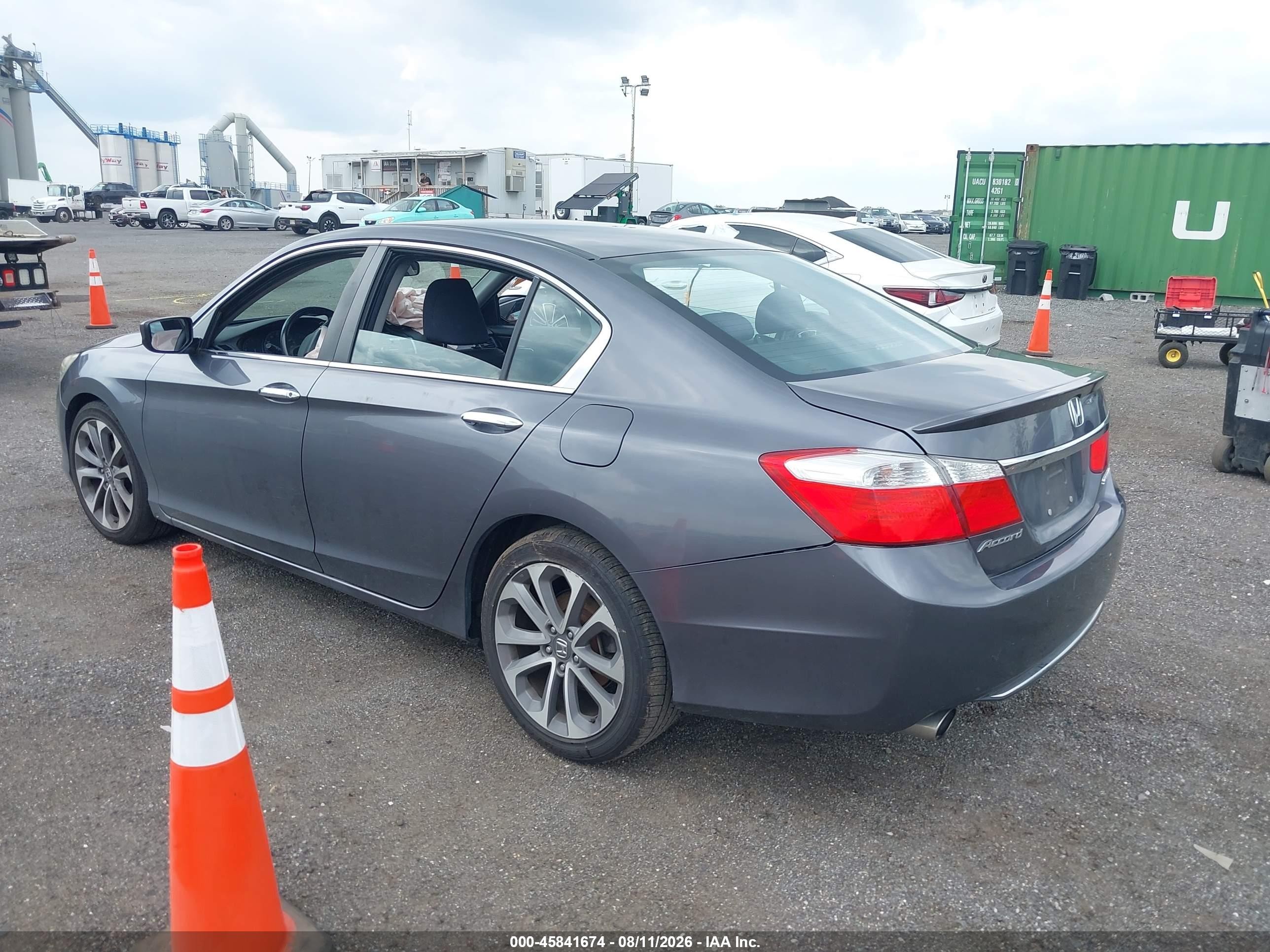 2013 Honda Accord Sport Серый vin: 1HGCR2F55DA146509