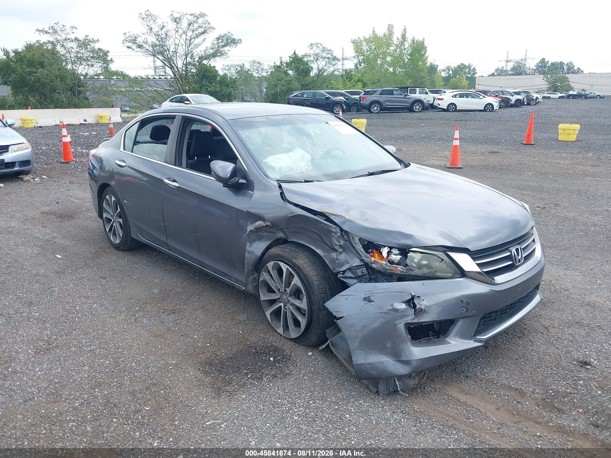 2013 Honda Accord Sport Серый vin: 1HGCR2F55DA146509