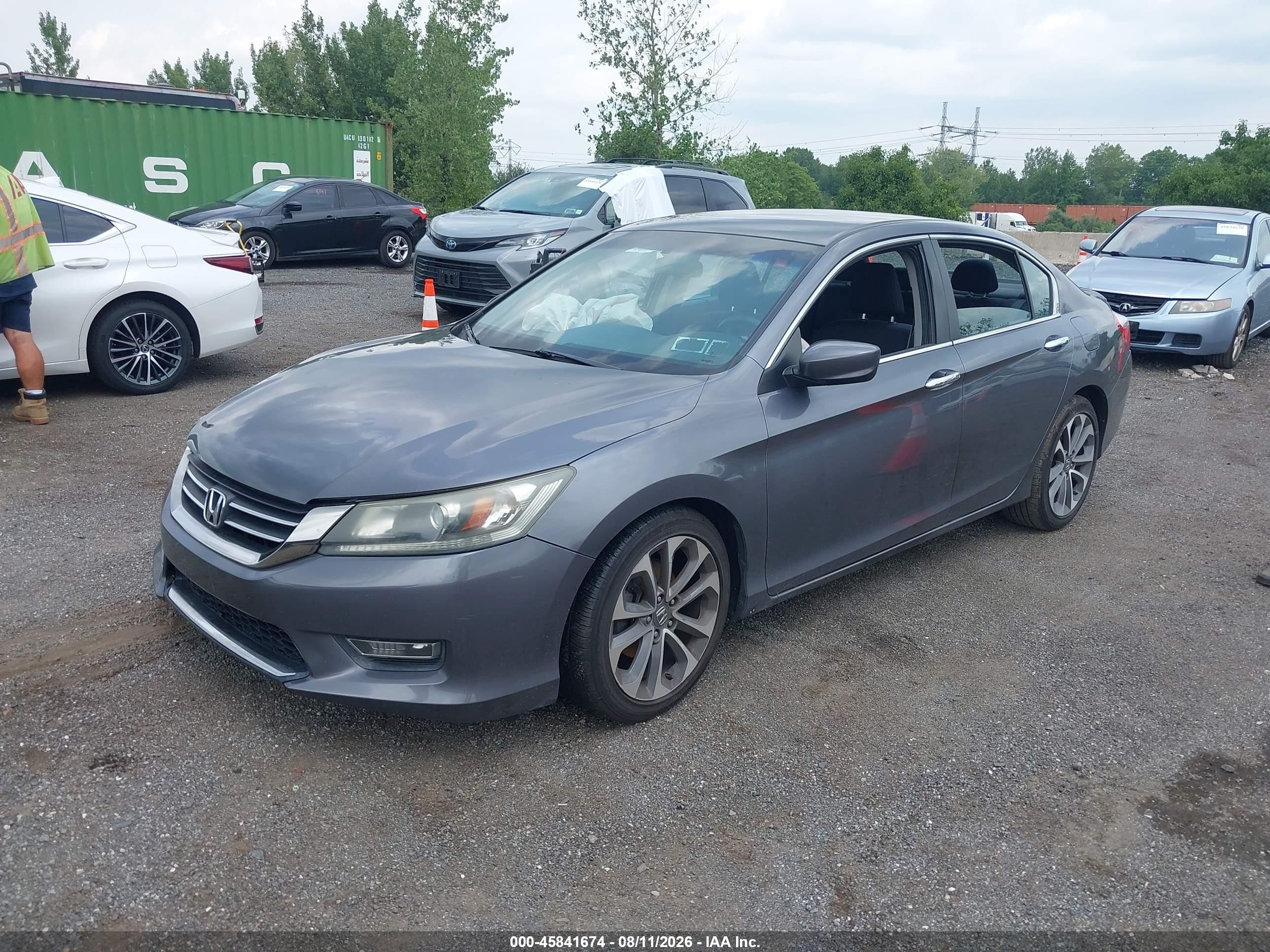2013 Honda Accord Sport Серый vin: 1HGCR2F55DA146509