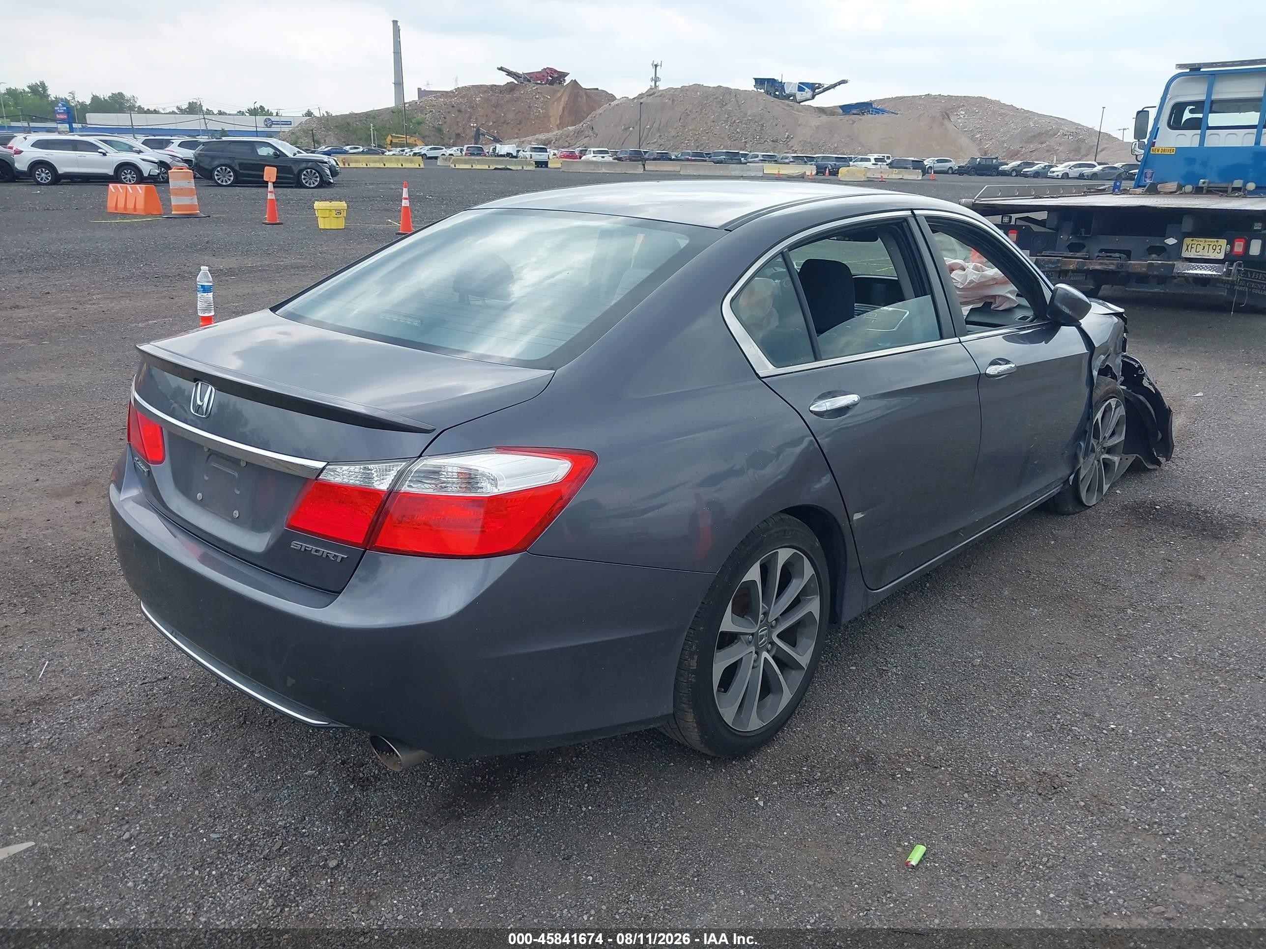 2013 Honda Accord Sport Серый vin: 1HGCR2F55DA146509