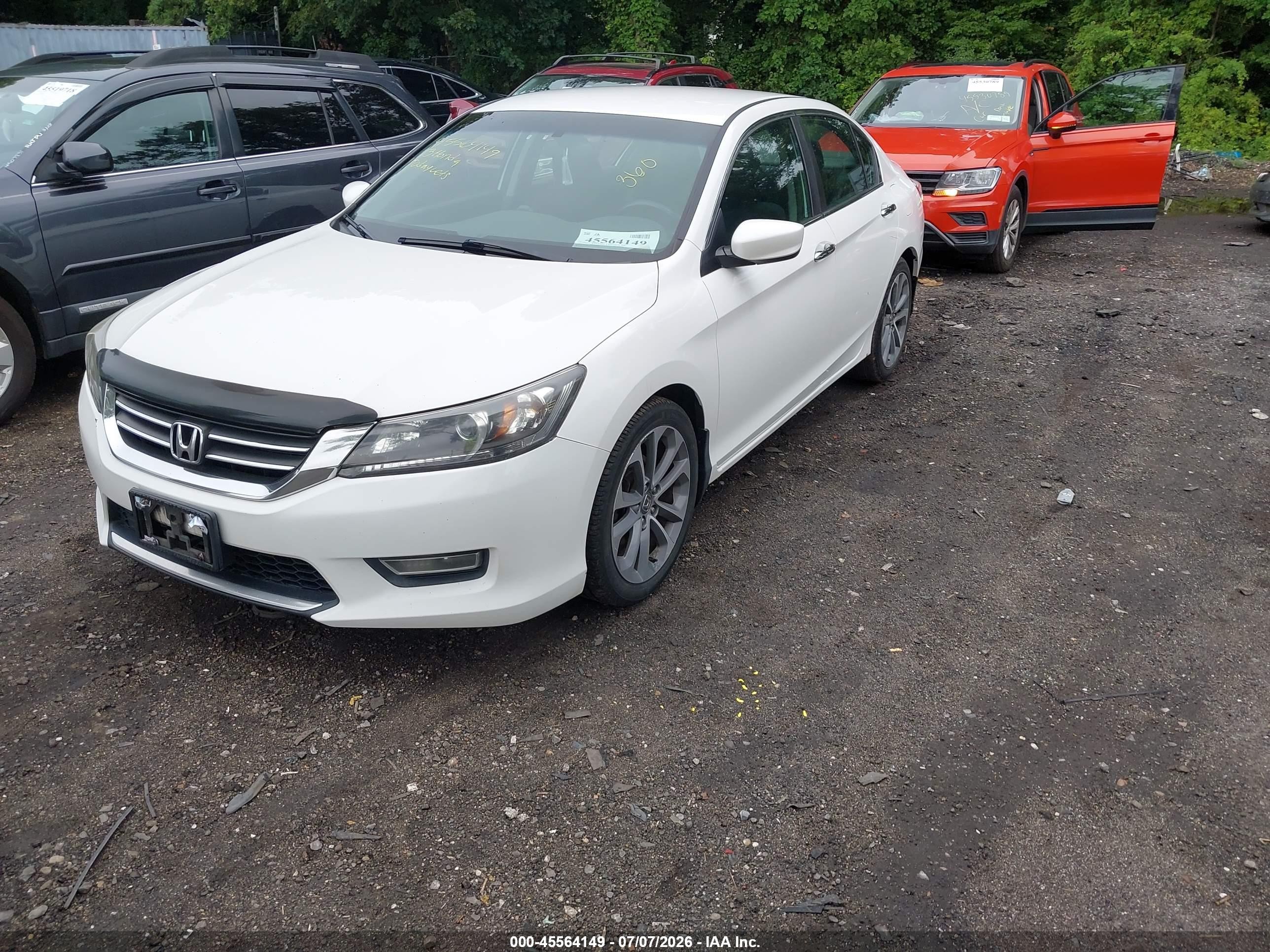 2013 Honda Accord Sport White vin: 1HGCR2F55DA215408