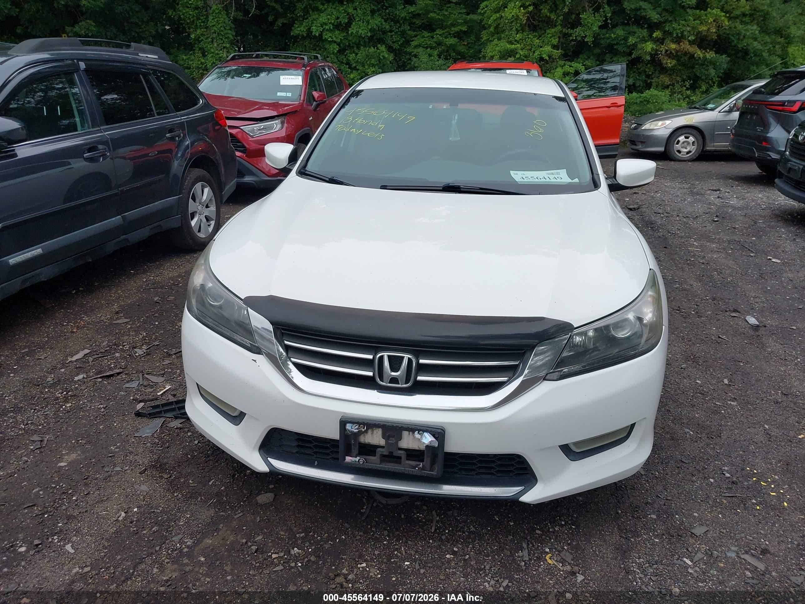 2013 Honda Accord Sport White vin: 1HGCR2F55DA215408