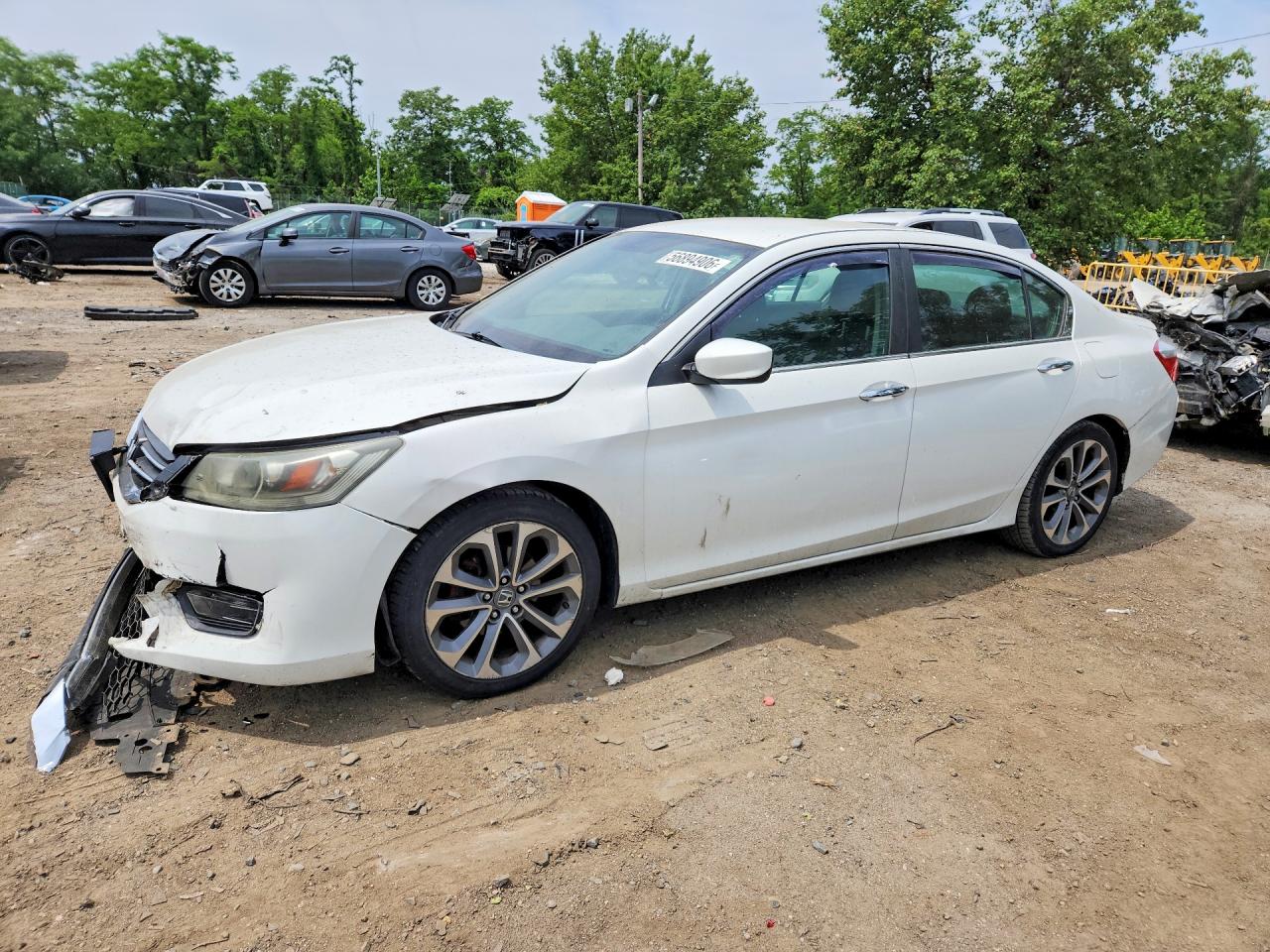 2013 Honda Accord Sport Белый vin: 1HGCR2F55DA220852