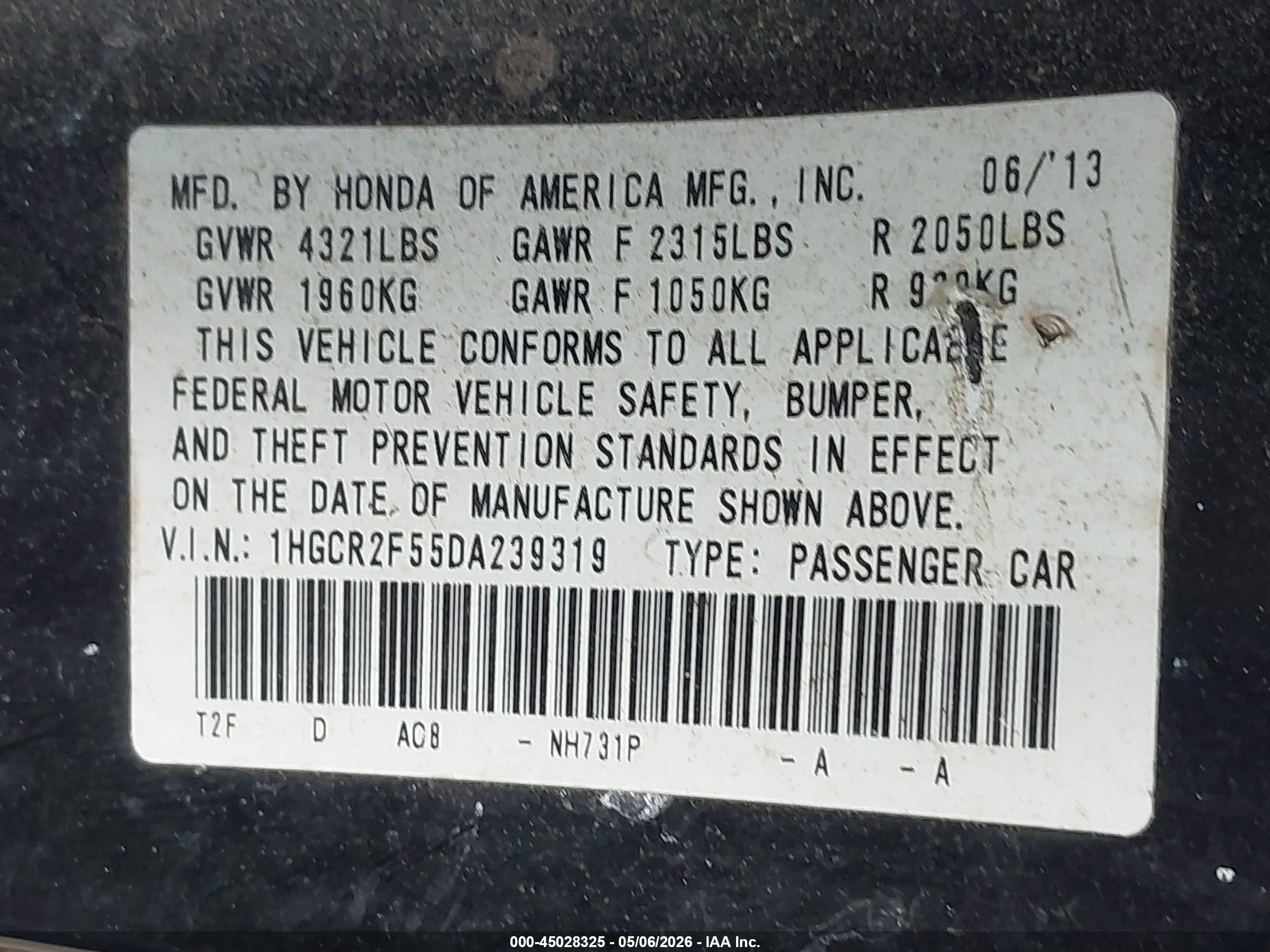 2013 Honda Accord Sport Black vin: 1HGCR2F55DA239319