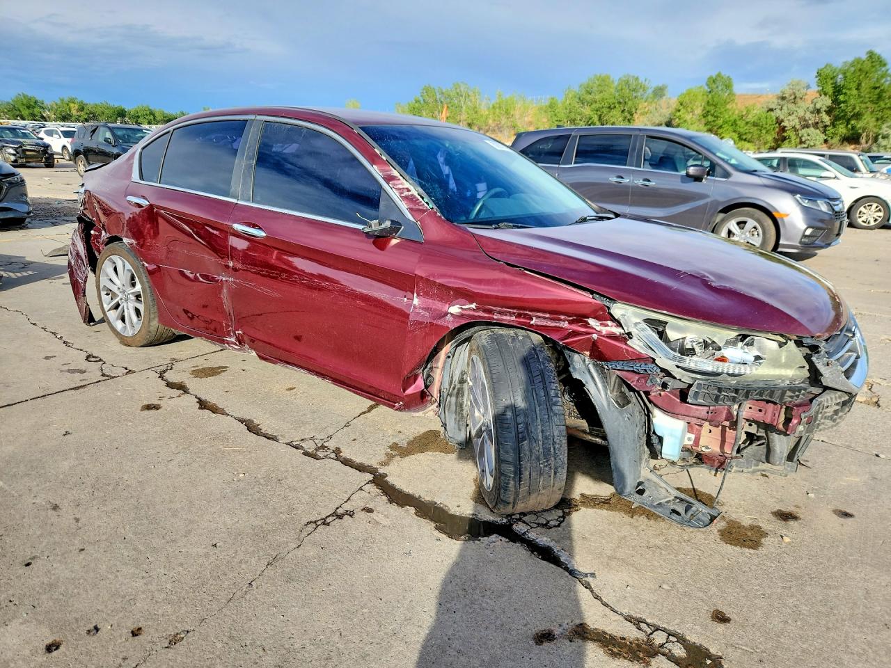 2013 Honda Accord Sport Темно-бордовый vin: 1HGCR2F55DA271641
