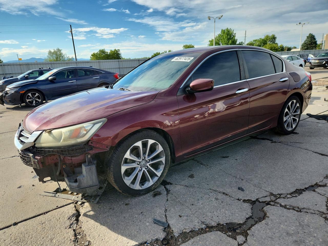 2013 Honda Accord Sport Темно-бордовый vin: 1HGCR2F55DA271641