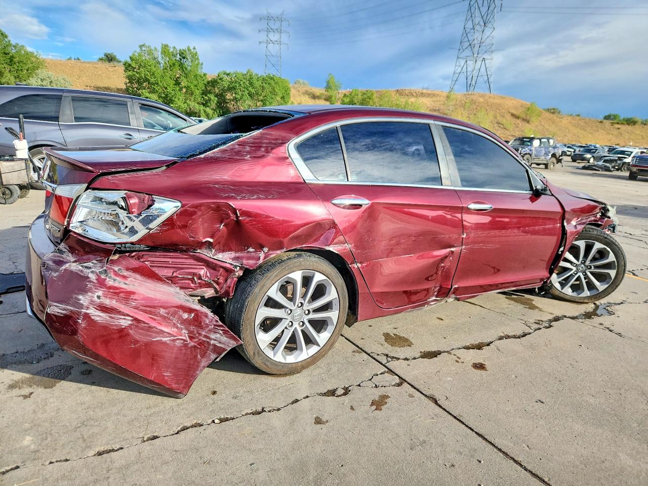 2013 Honda Accord Sport Темно-бордовый vin: 1HGCR2F55DA271641