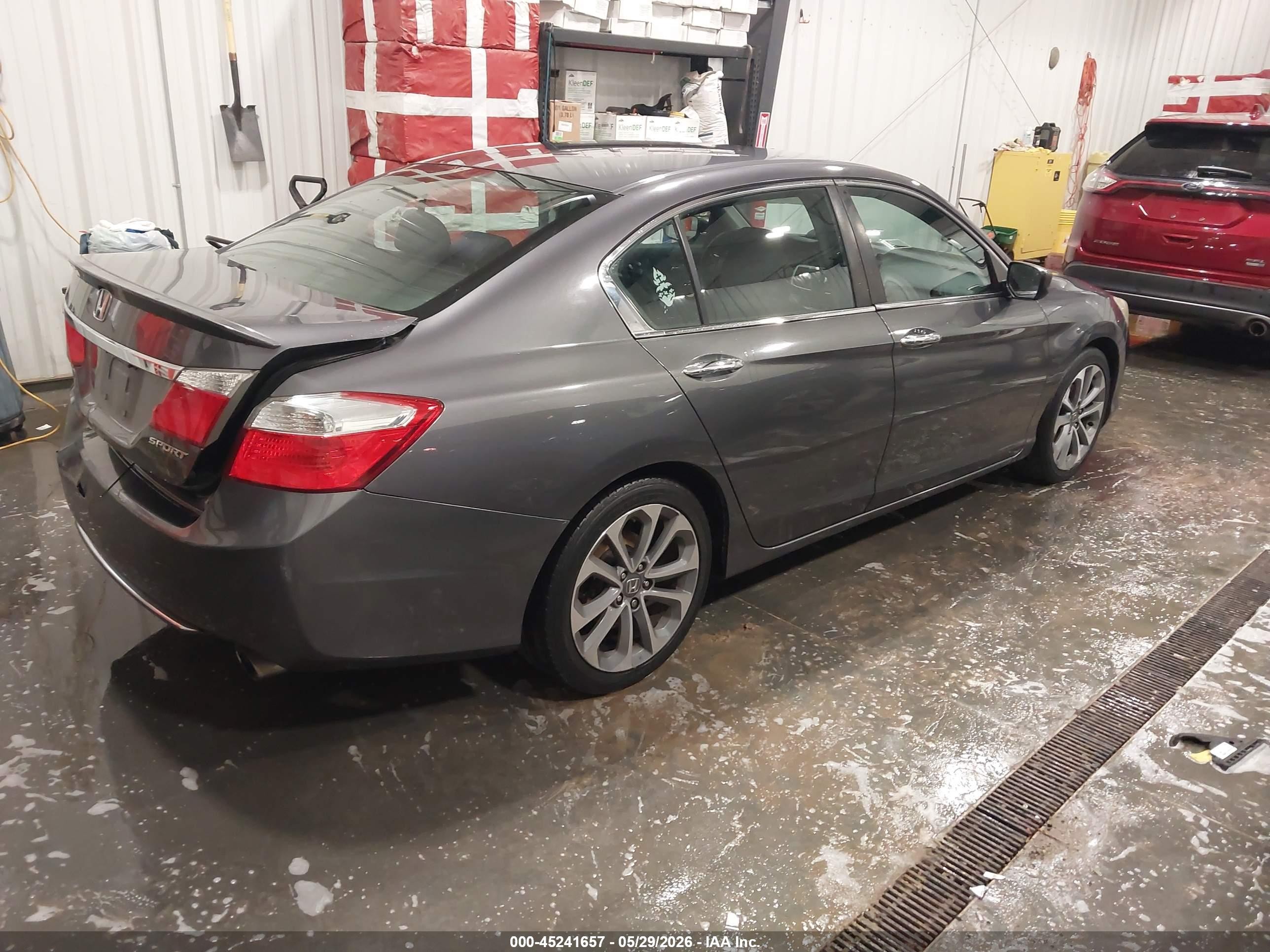 2014 Honda Accord Sport Gray vin: 1HGCR2F55EA012293